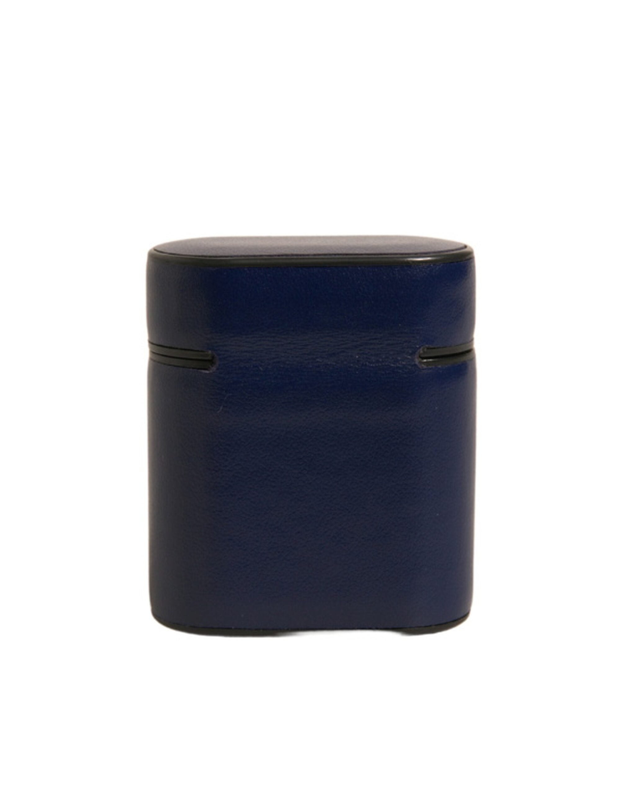 Indulge in the exquisite Dolce & Gabbana Blue Leather Logo Print Flip Holder Airpods Case, a testament to Italian craftsmanship that elevates your style with luxurious elegance.