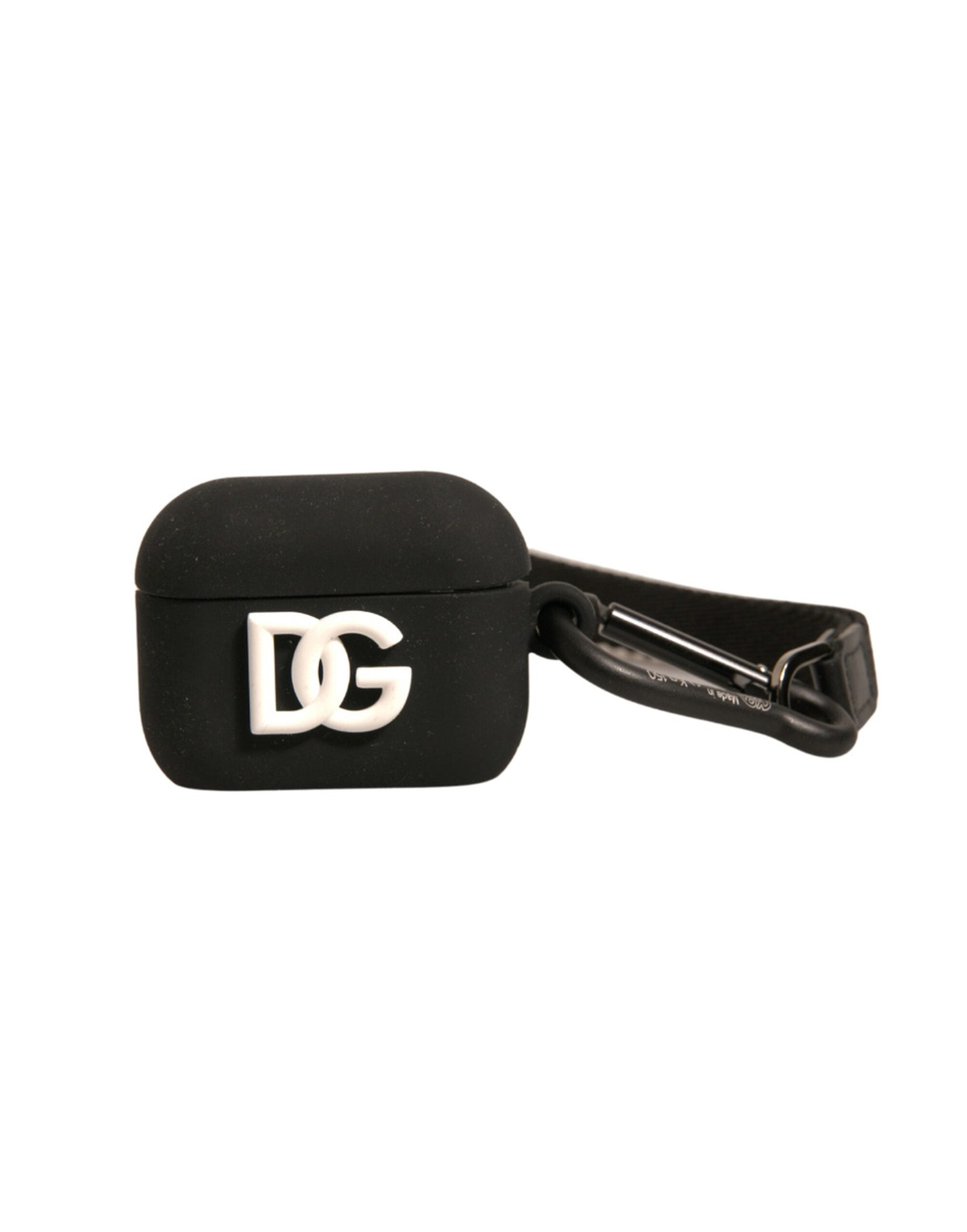 Elevate your accessory game with the Dolce & Gabbana Black Silicone Rubber Airpods Case, a fusion of exquisite craftsmanship and timeless elegance, perfect for the discerning individual.