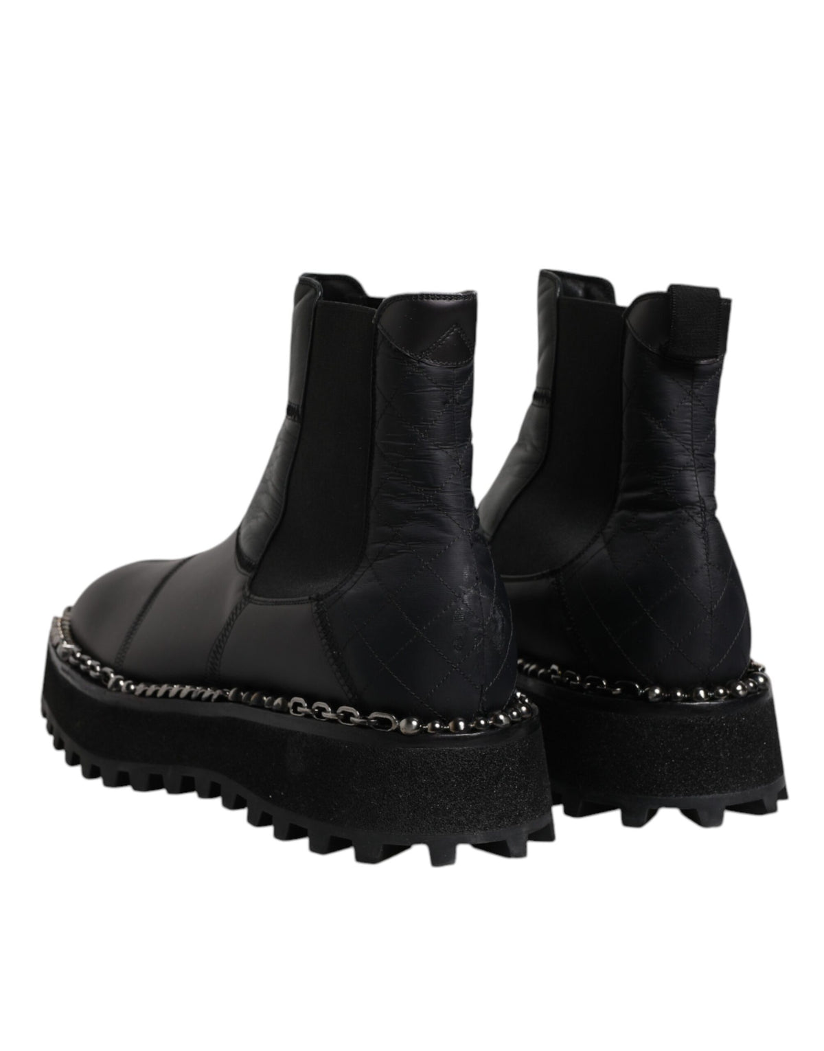 Elevate your style with Dolce & Gabbana Black Chelsea Boots, crafted from sumptuous lamb leather and viscose, embodying timeless luxury and exquisite Italian craftsmanship.
