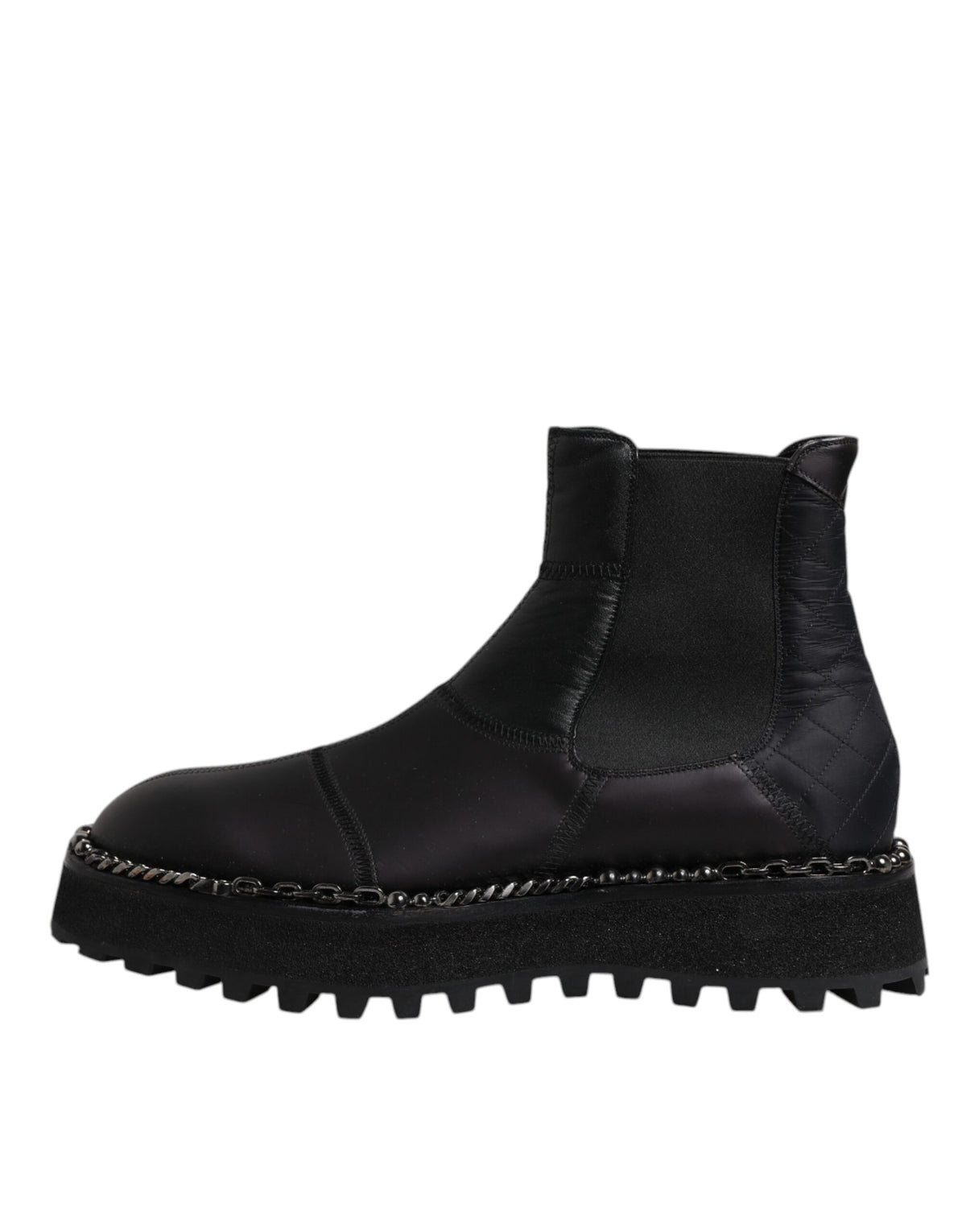 Indulge in the exquisite Dolce & Gabbana Black Chelsea Boots, where luxurious lamb leather meets Italian craftsmanship, elevating your style with timeless elegance.