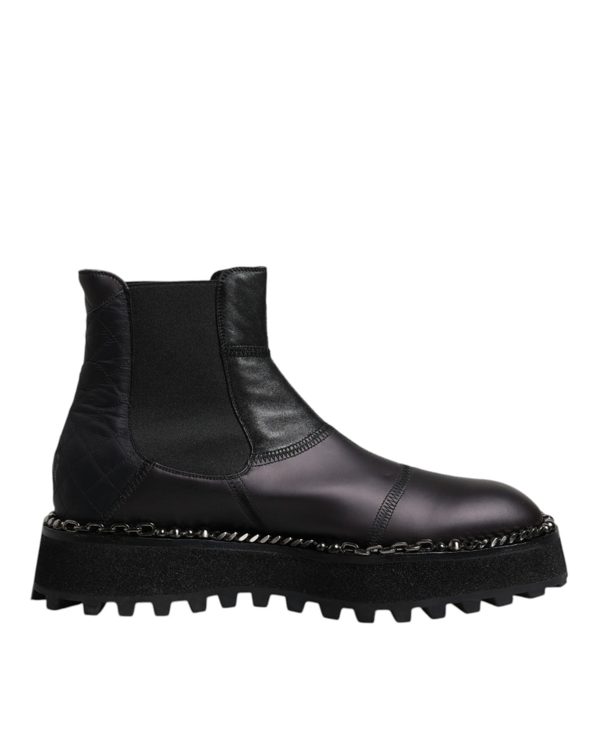 Elevate your style with Dolce & Gabbana Black Chelsea Boots, crafted from luxurious lamb leather, embodying timeless elegance and artisanal Italian craftsmanship.
