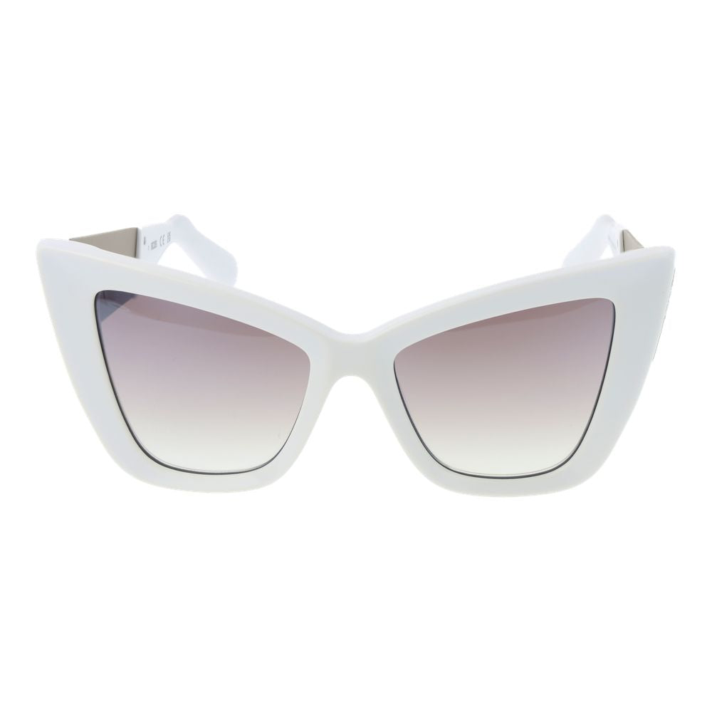 Indulge in the GCDS White Acetate Sunglasses from the Contemporary Luxury Collection, where Italian artistry meets cat-eye elegance for timeless sophistication.
