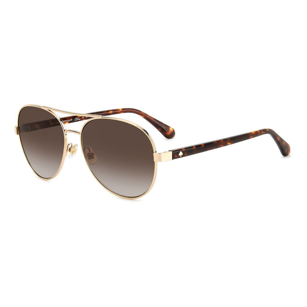 Elevate your style with Kate Spade Gold Metal Sunglasses, where exquisite craftsmanship meets timeless elegance, perfect for the discerning individual seeking sophistication.
