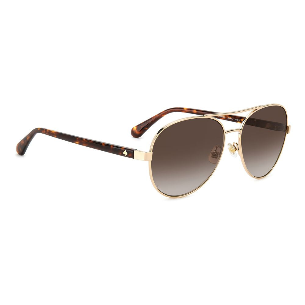 Elevate your style with Kate Spade Gold Metal Sunglasses, where exquisite craftsmanship meets timeless elegance, perfect for the discerning fashion connoisseur.