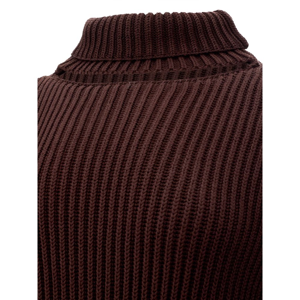 Bottega Veneta Brown Viscose Casual Dress – Artisanal Elegance