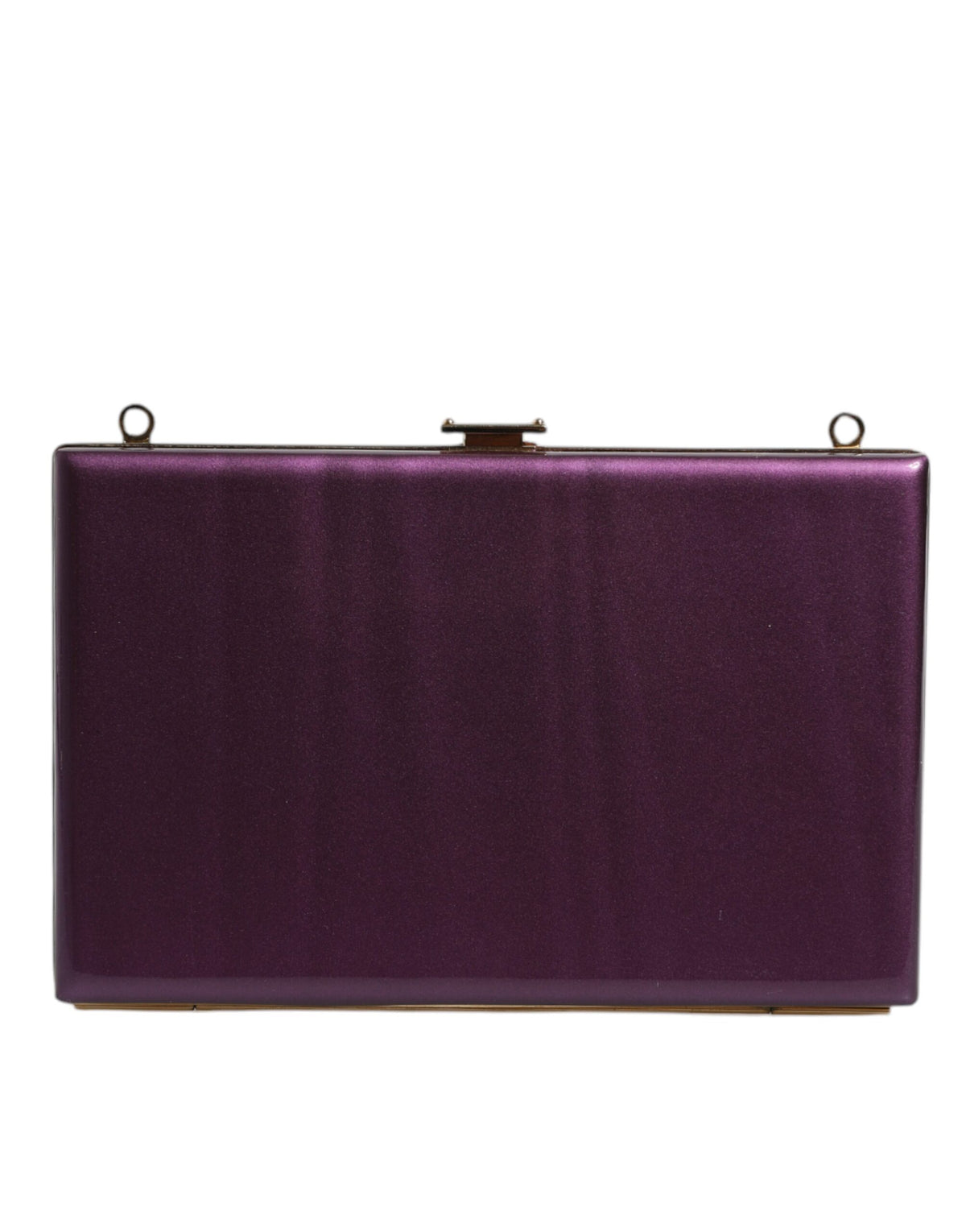Elevate your elegance with the Dolce & Gabbana Purple Leather Clutch, a luxurious blend of artisanal craftsmanship and timeless allure, perfect for any sophisticated occasion.