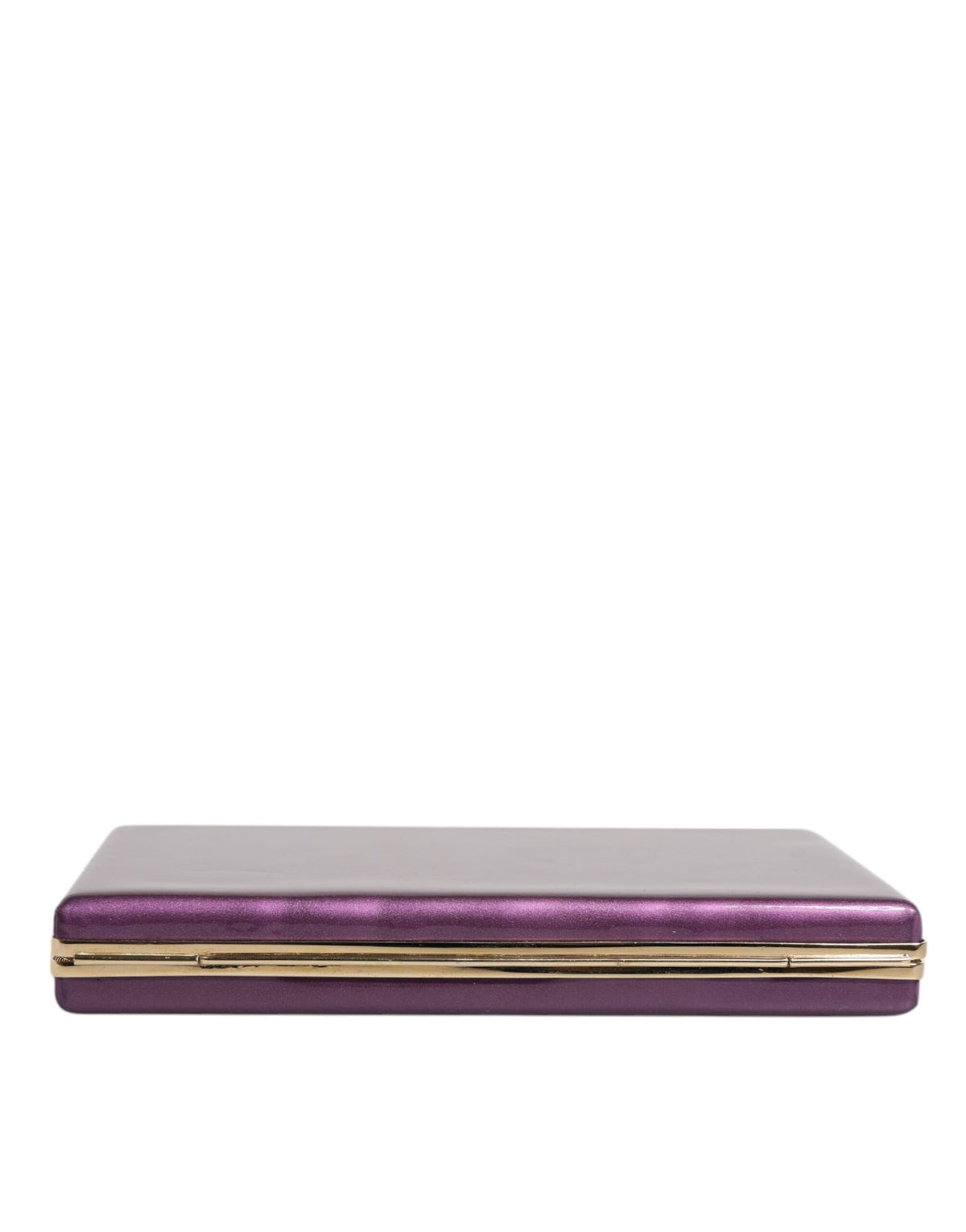 Elevate your evening allure with the Dolce & Gabbana Purple Leather Clutch, a masterpiece of Italian craftsmanship that embodies timeless elegance and sophistication.