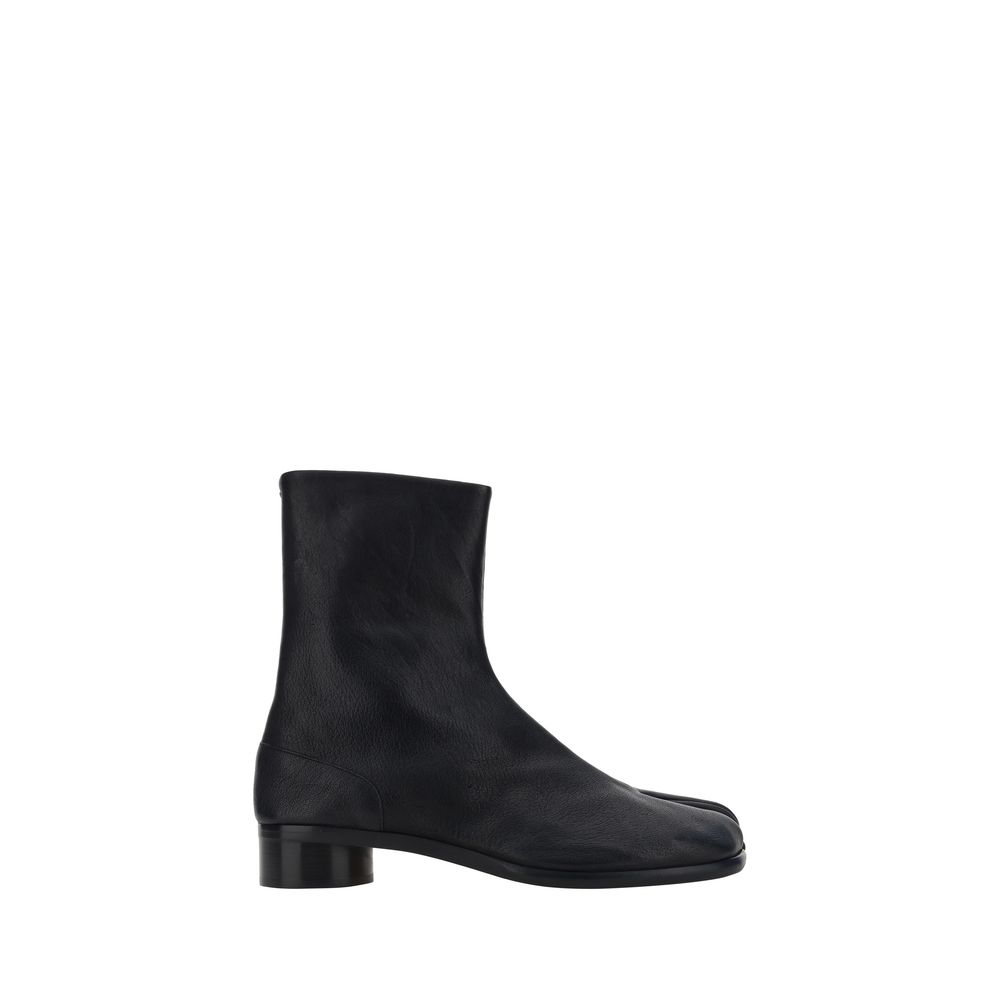 Maison Margiela Black Camel Hair Flat Boots