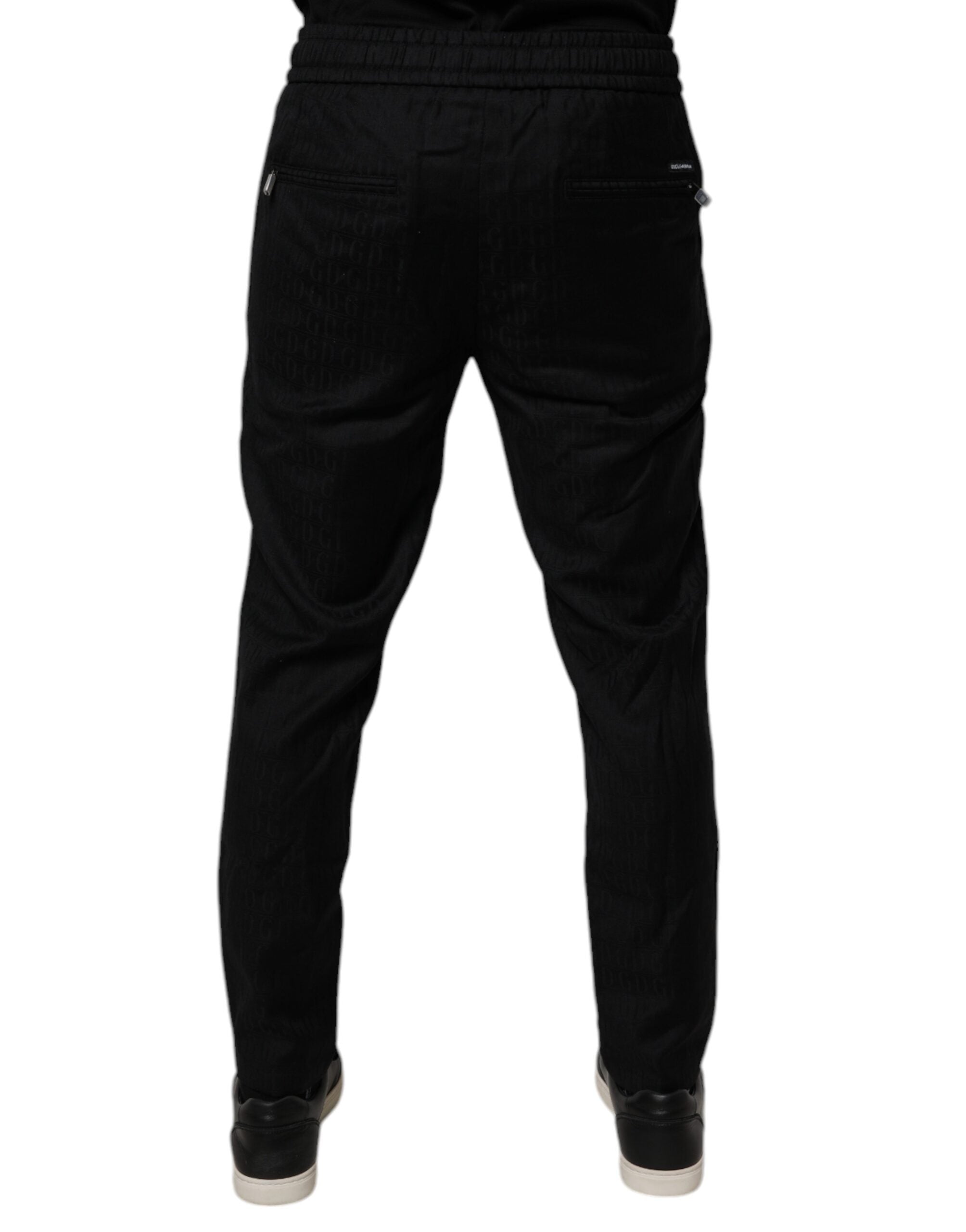 Dolce & Gabbana Black Wool Jogger Pants - Exquisite Luxury Redefined