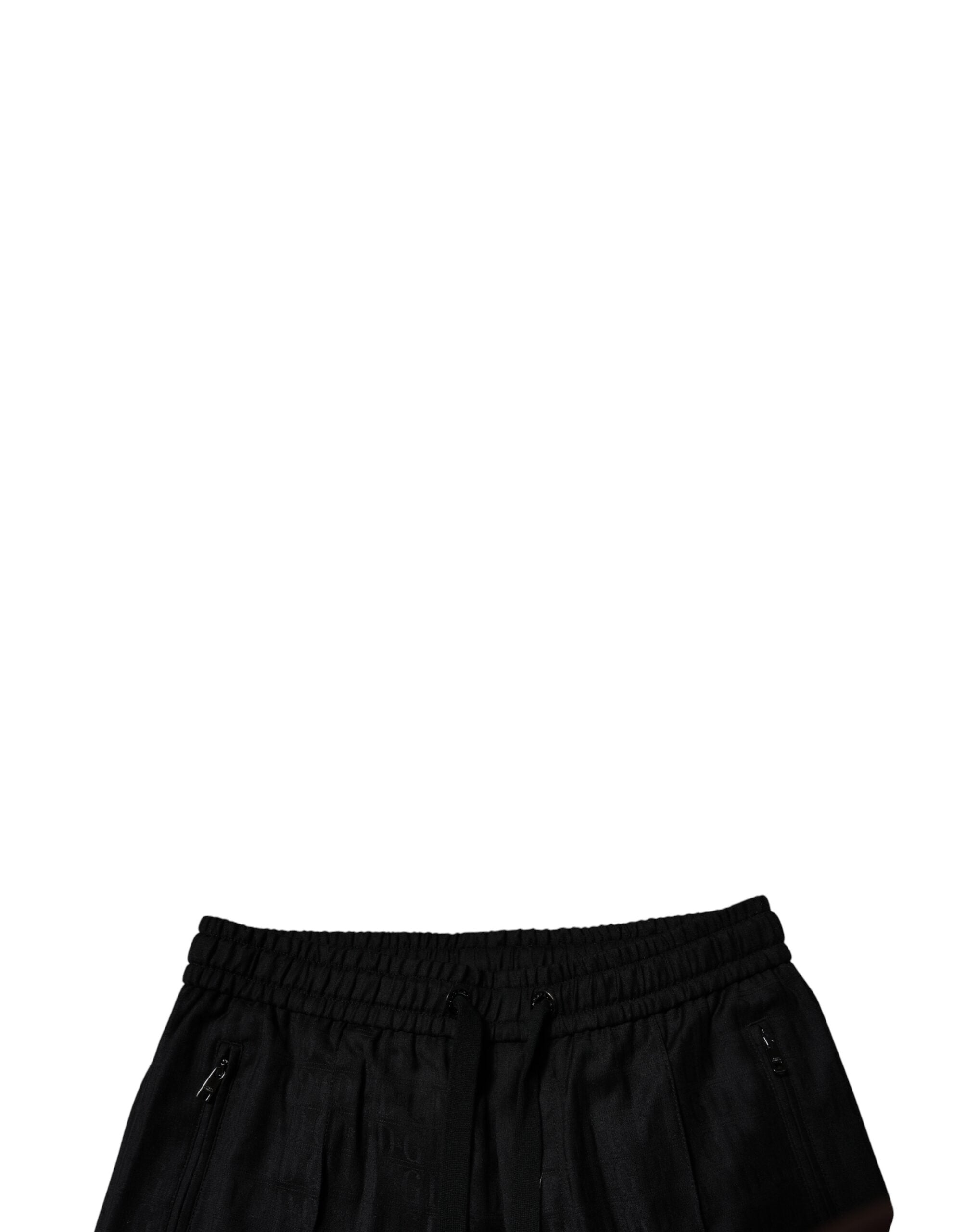 Dolce & Gabbana Black Wool Jogger Pants - Luxurious Couture