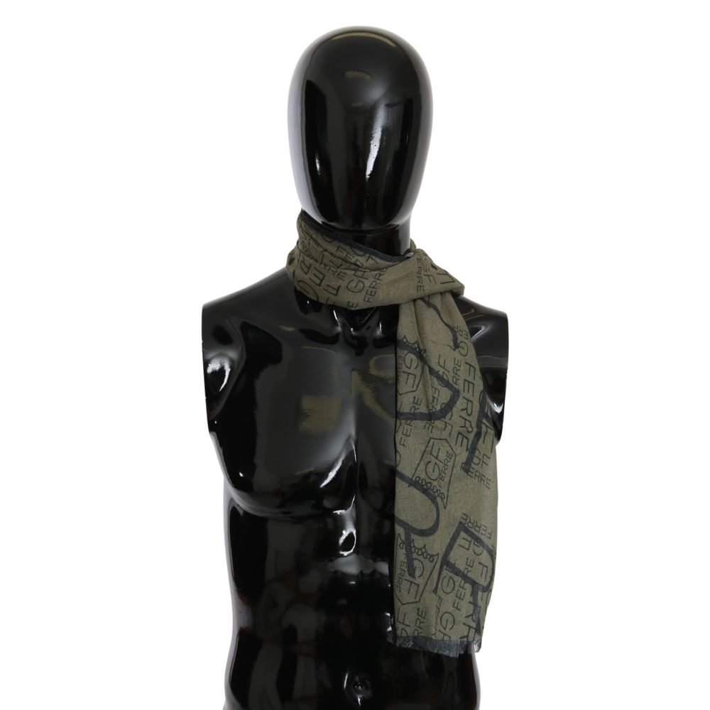 GF FERRE Bicolor Wool Scarf – Artisanal Luxury Redefined