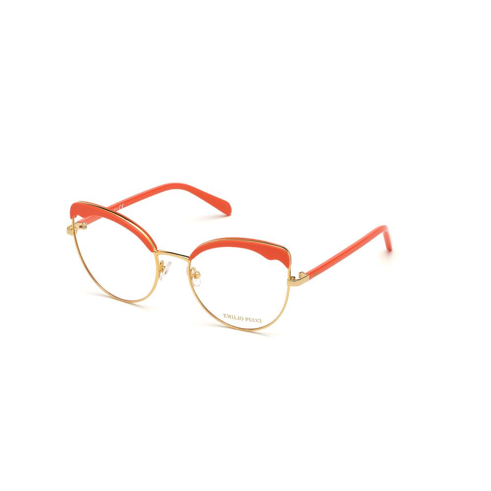 Emilio Pucci Gold Metal Glasses – Artisanal Luxury Elegance
