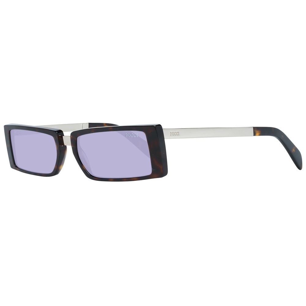 Emilio Pucci Brown Plastic Sunglasses - Artisanal Luxury Elegance