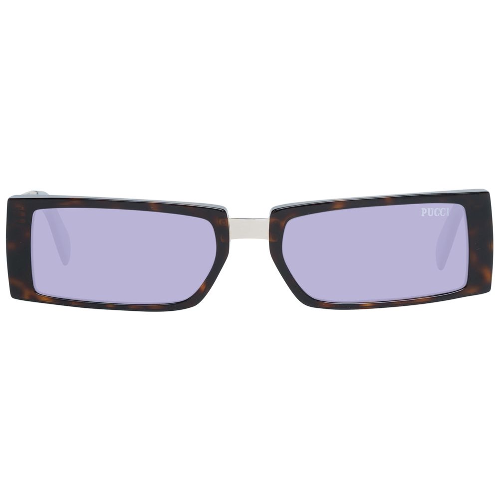 Emilio Pucci Brown Plastic Sunglasses - Artisanal Luxury Elegance
