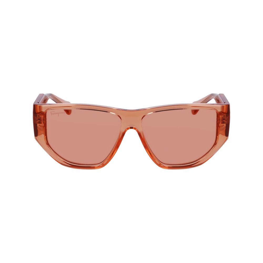 Indulge in the allure of Ferragamo Orange Injected Sunglasses, where exquisite craftsmanship meets vibrant elegance, elevating your style to luxurious heights.