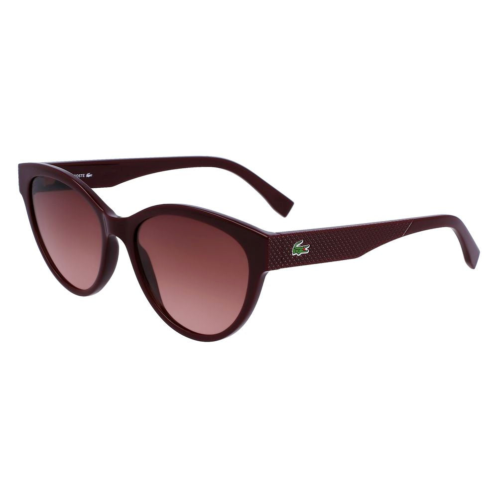 Experience the exquisite craftsmanship of Lacoste Multicolor Injected Sunglasses, where striking red meets luxurious brown lenses, elevating your style with timeless elegance.