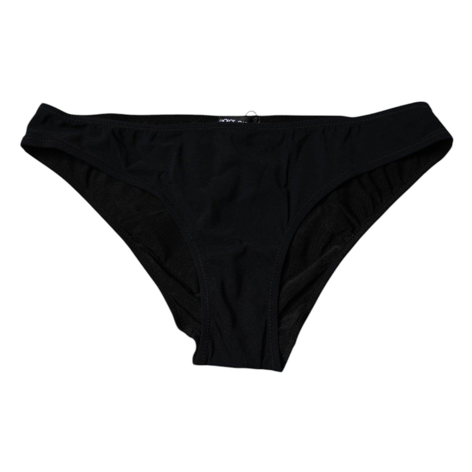 Dolce & Gabbana Black Nylon Stretch Mid Waist Panty Underwear