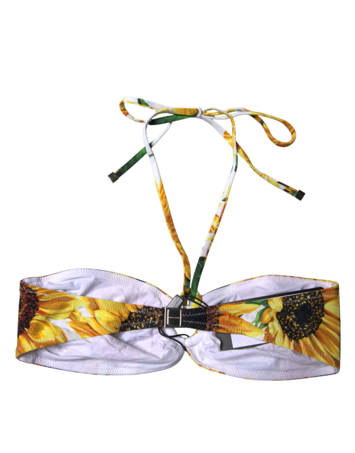 Elevate your summer elegance with the Dolce & Gabbana Multicolor Floral Halter Bikini Top, crafted from luxurious materials that celebrate your unique allure and sophistication.