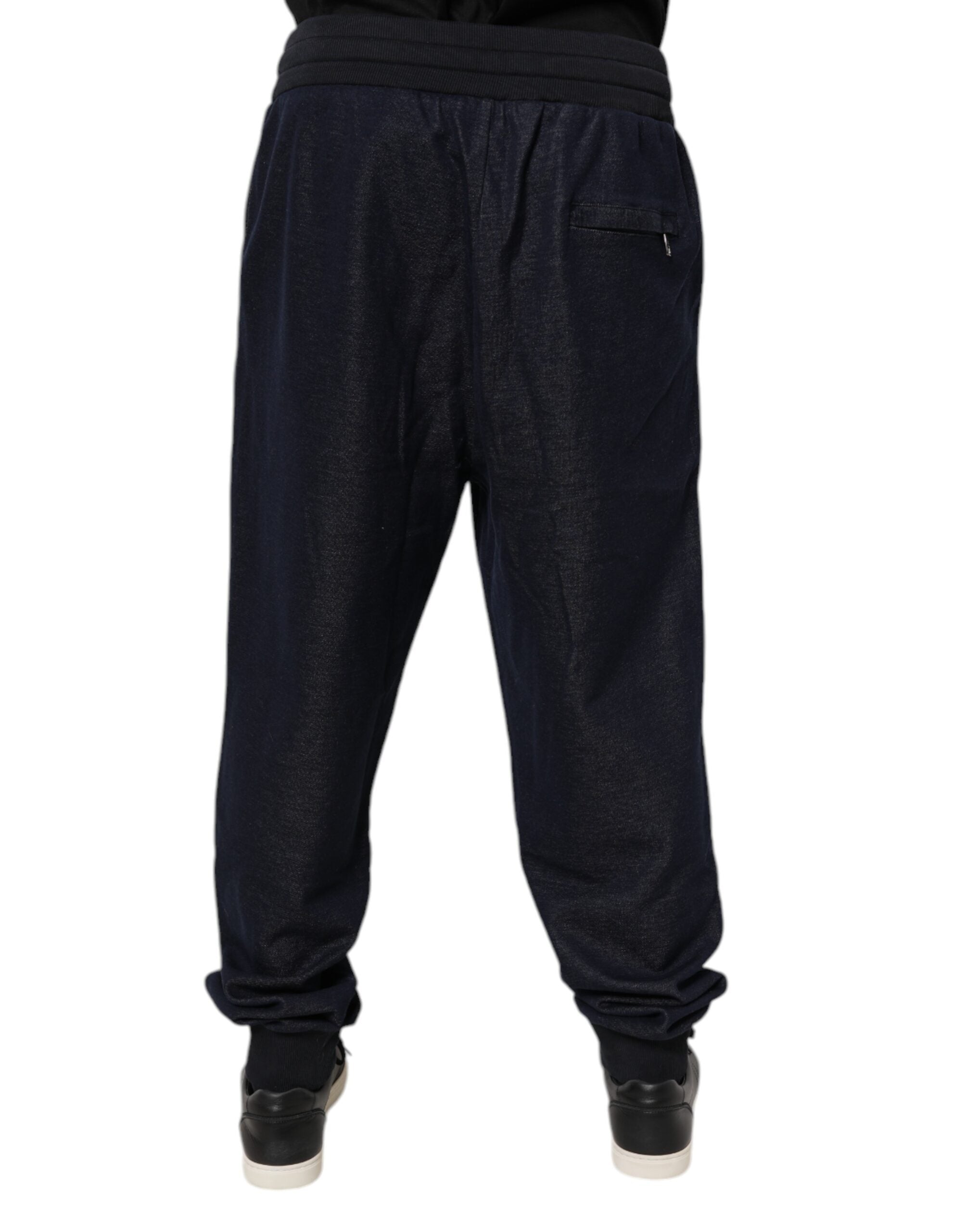 Dolce & Gabbana Black Jacquard Jogger Pants - Luxurious Elegance