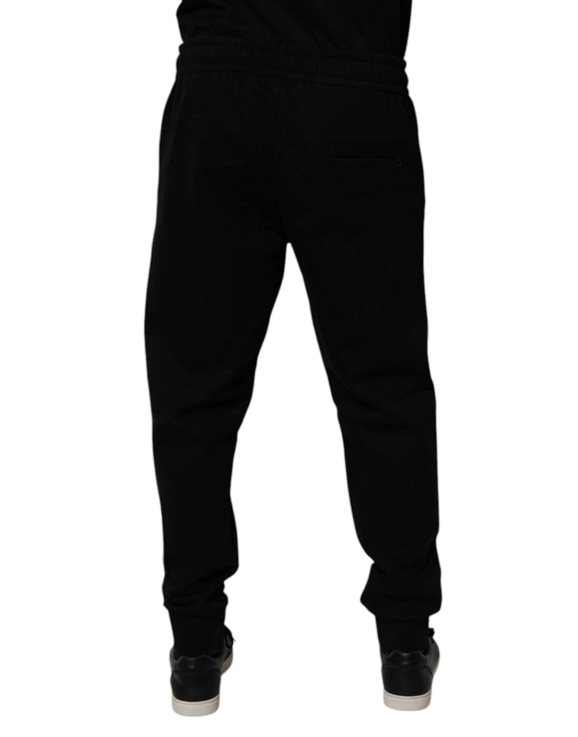 Dolce & Gabbana Black Cotton Blend Jogger Sweatpants Pants