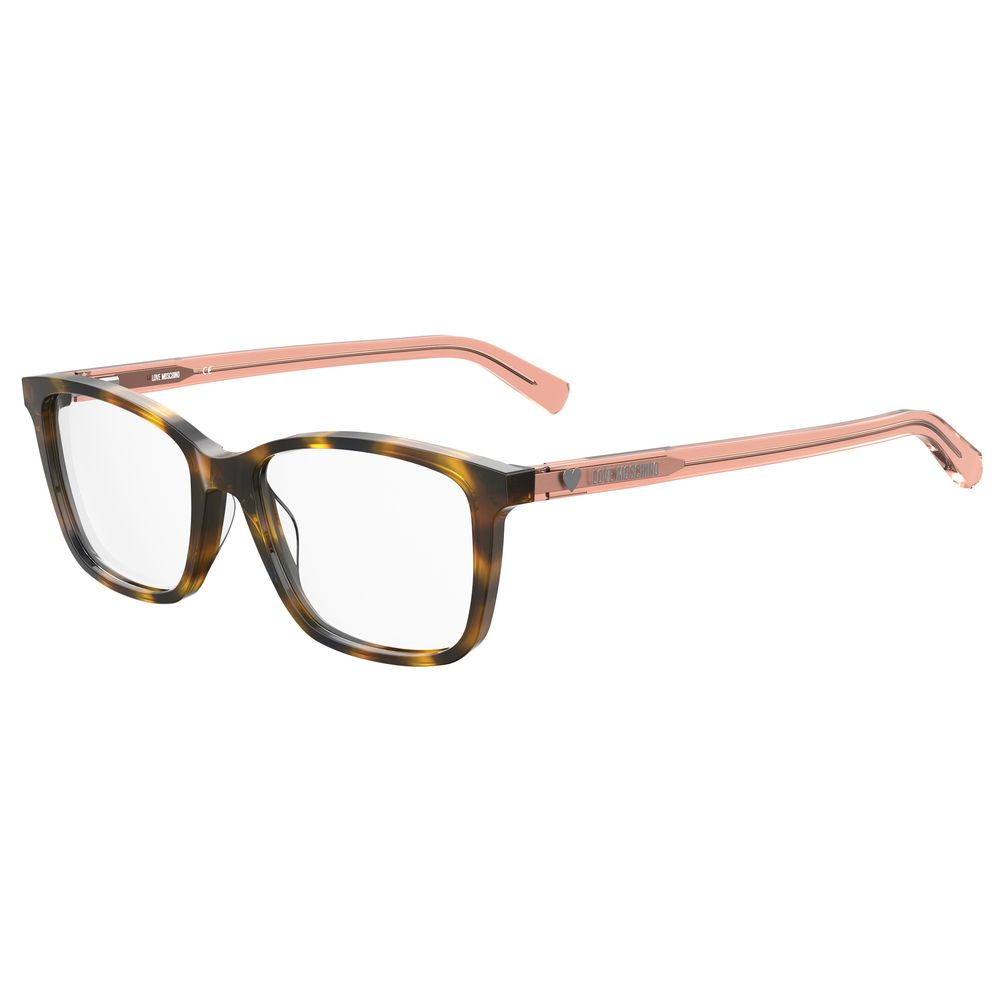 Indulge in the exquisite Love Moschino Brown Acetate Glasses, where premium craftsmanship meets elegant design, perfect for expressing your unique sophistication.