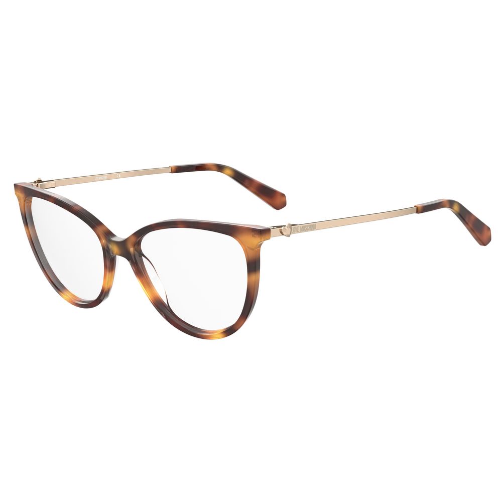 Indulge in the exquisite allure of Love Moschino Brown Acetate Glasses, where premium craftsmanship meets timeless elegance, perfect for elevating any occasion.