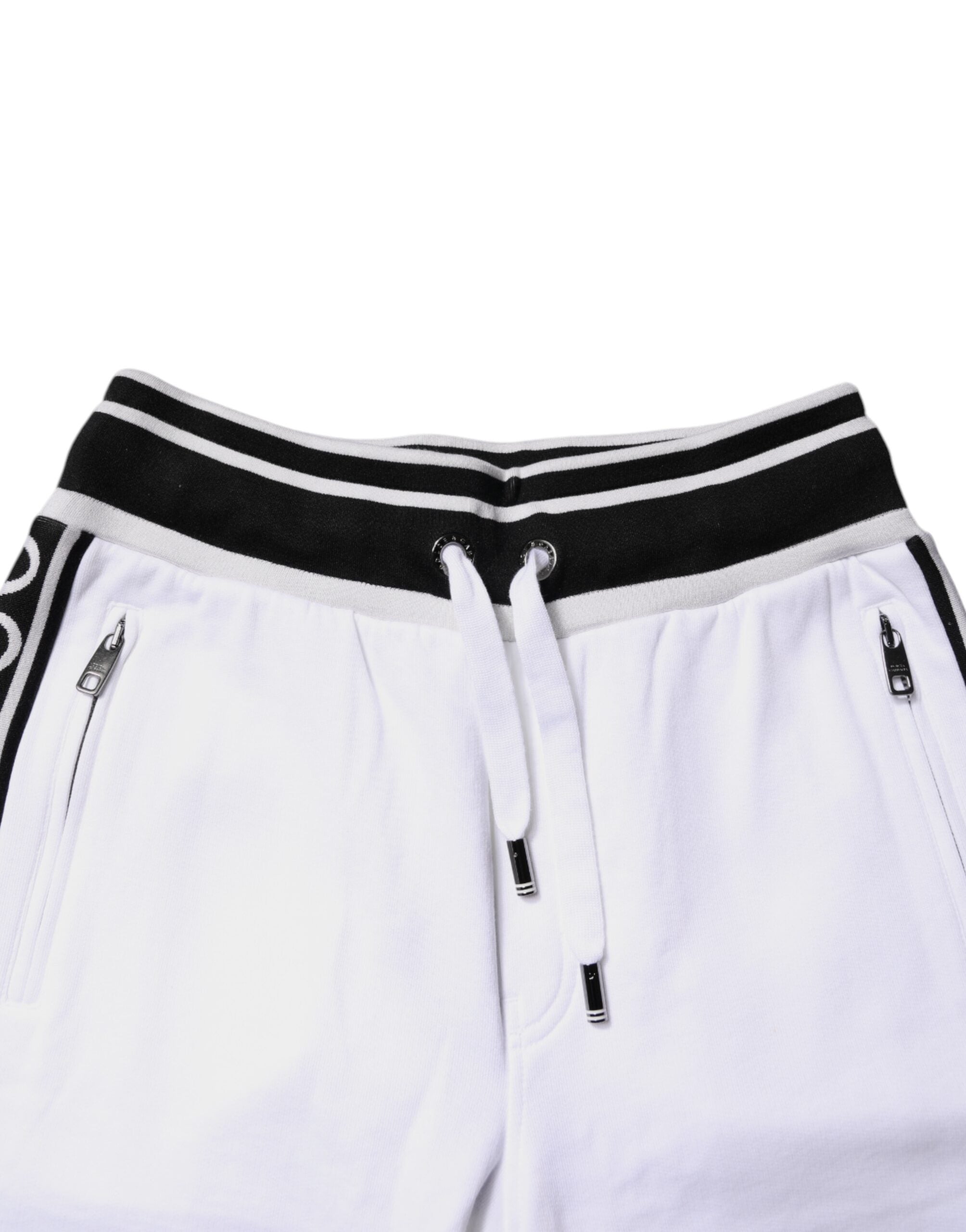 Dolce & Gabbana White King Cotton Bermuda Sweatshorts Shorts