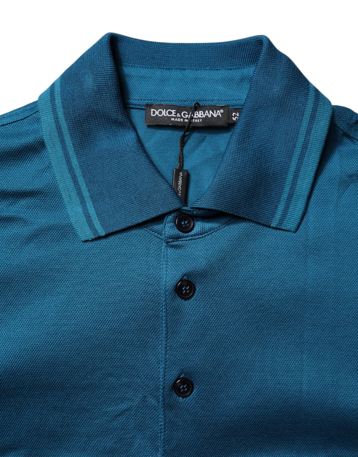 Elevate your wardrobe with the Dolce & Gabbana Blue Logo Cotton Men Polo Shirt, a masterpiece of Italian craftsmanship that embodies luxury and sophistication.