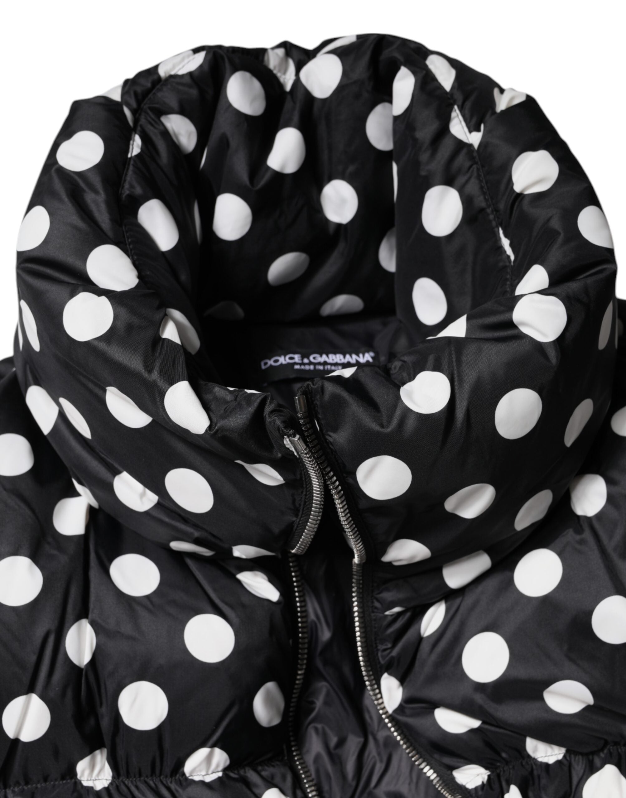 Dolce & Gabbana Polka Dot Puffer Jacket - Italian Luxury Fashion