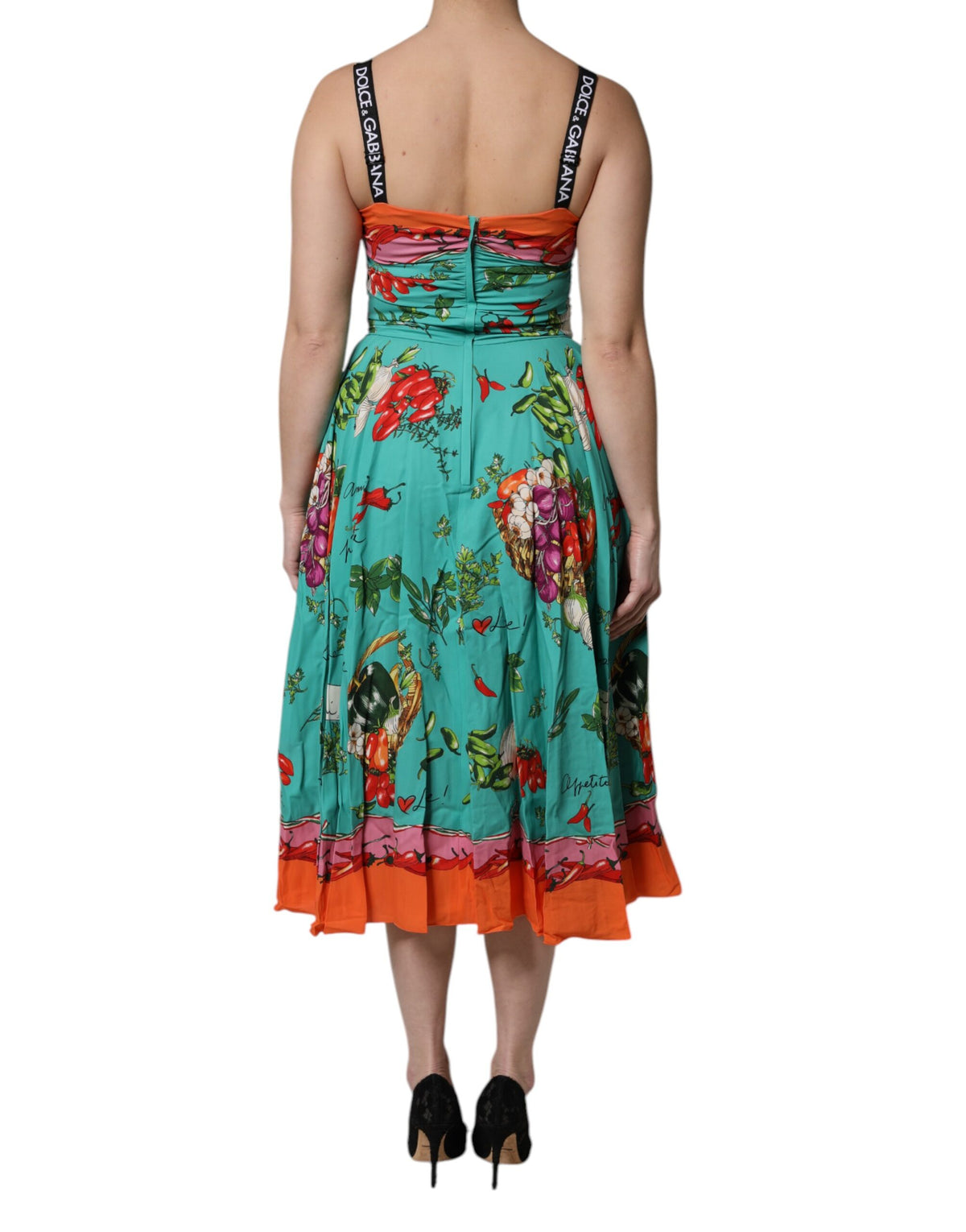 Elevate your elegance with the Dolce & Gabbana Multicolor Printed Silk Sleeveless Midi Dress, a masterpiece of Italian craftsmanship that embodies timeless sophistication and allure.