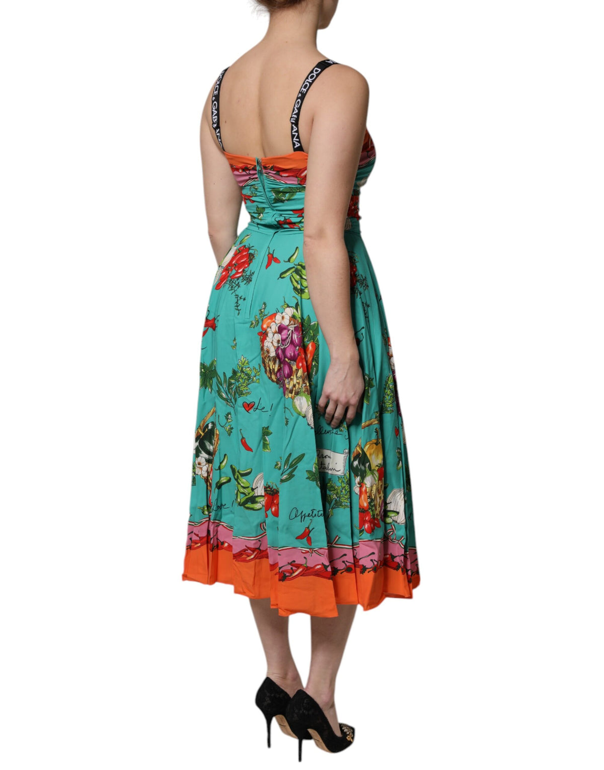 Elevate your wardrobe with the Dolce & Gabbana Multicolor Printed Silk Sleeveless Midi Dress, a masterpiece of Italian craftsmanship that embodies timeless elegance and sophistication.