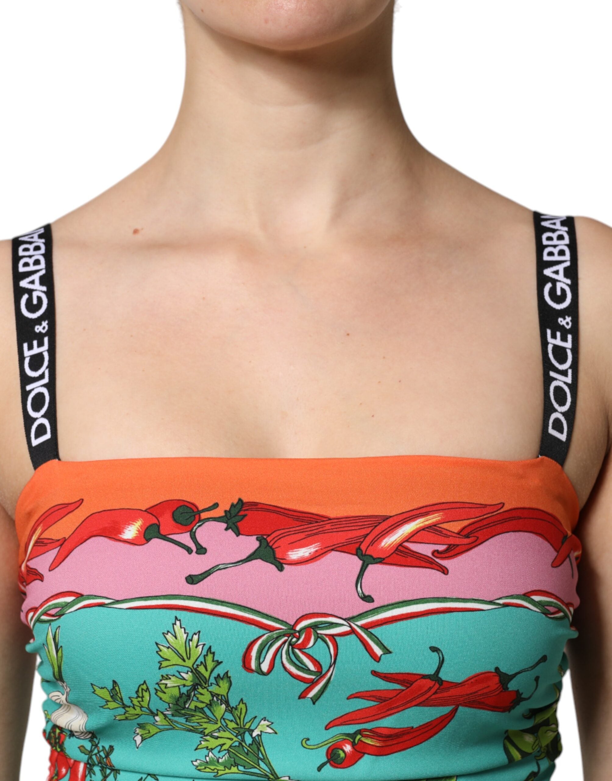 Elevate your elegance with the Dolce & Gabbana Multicolor Printed Silk Sleeveless Midi Dress, a masterpiece of Italian craftsmanship that embodies timeless sophistication and artistry.
