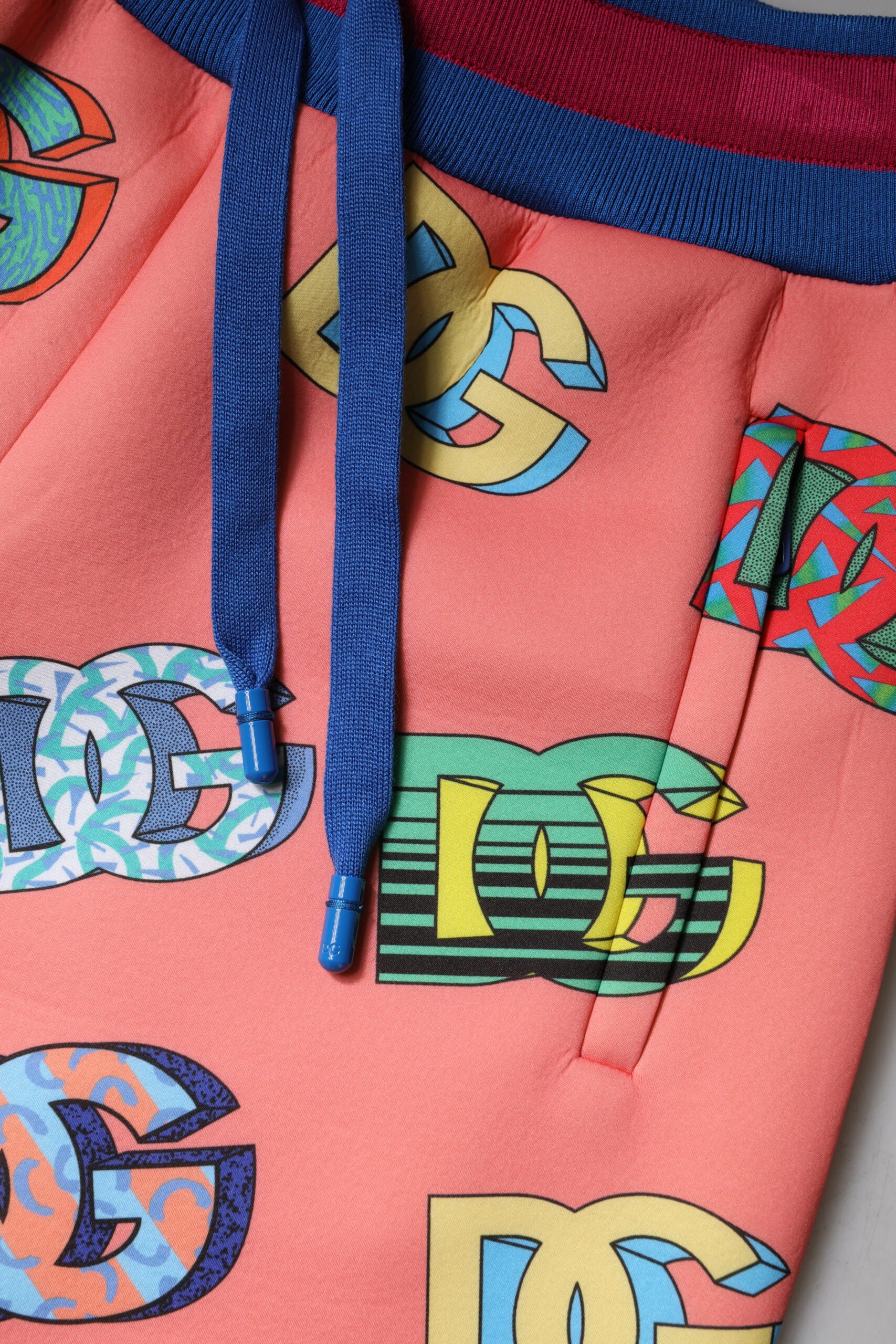 Dolce & Gabbana Pink Logo Monogram Jogger Sweatpants Couture