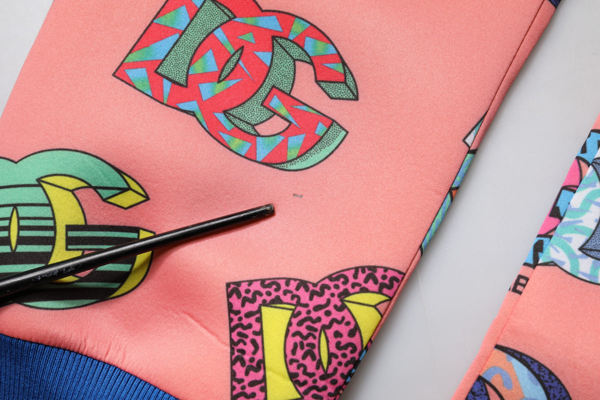 Dolce & Gabbana Pink Logo Monogram Jogger Sweatpants Couture