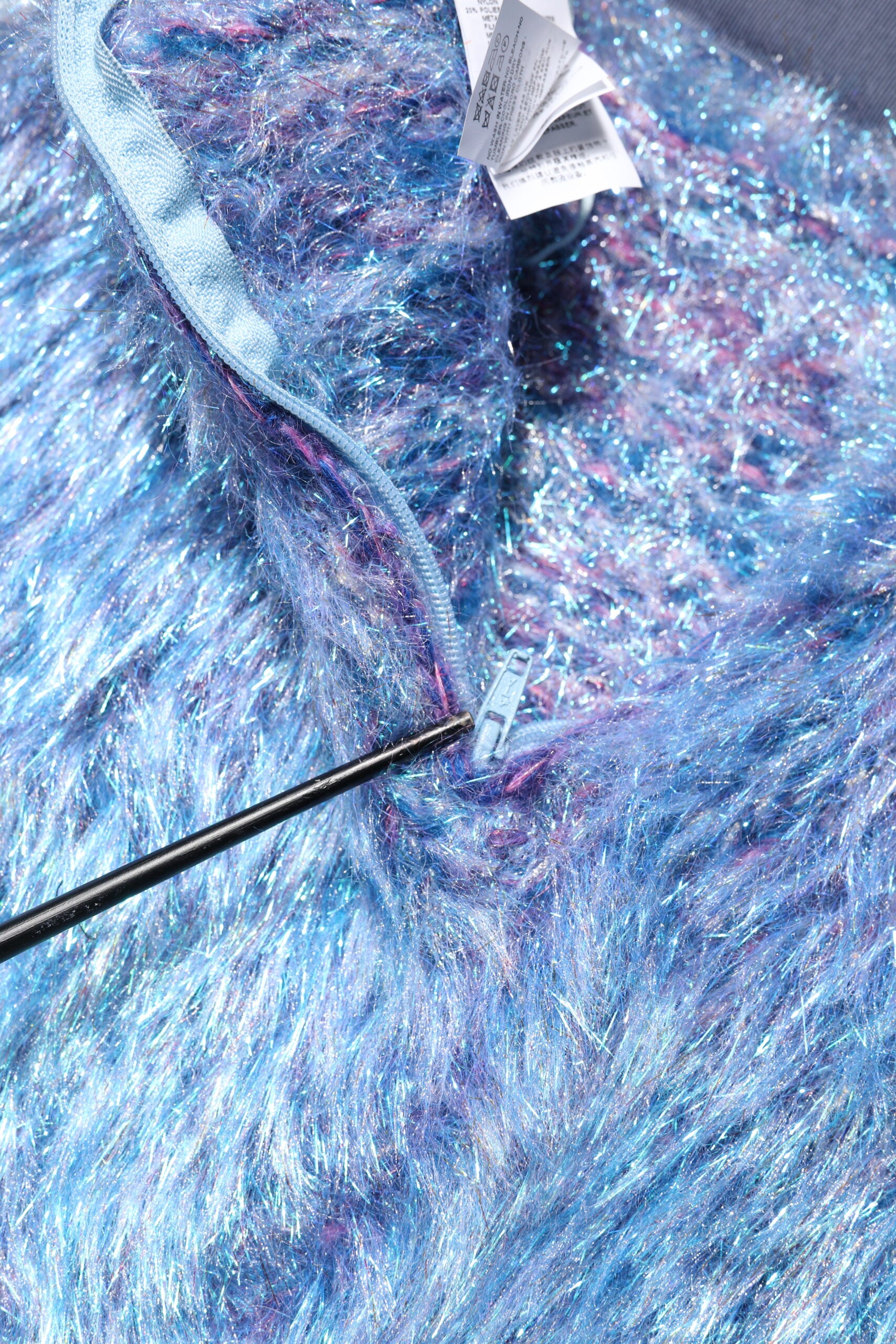 Dolce & Gabbana Multicolor Plush Fabric High Waist Mini Skirt