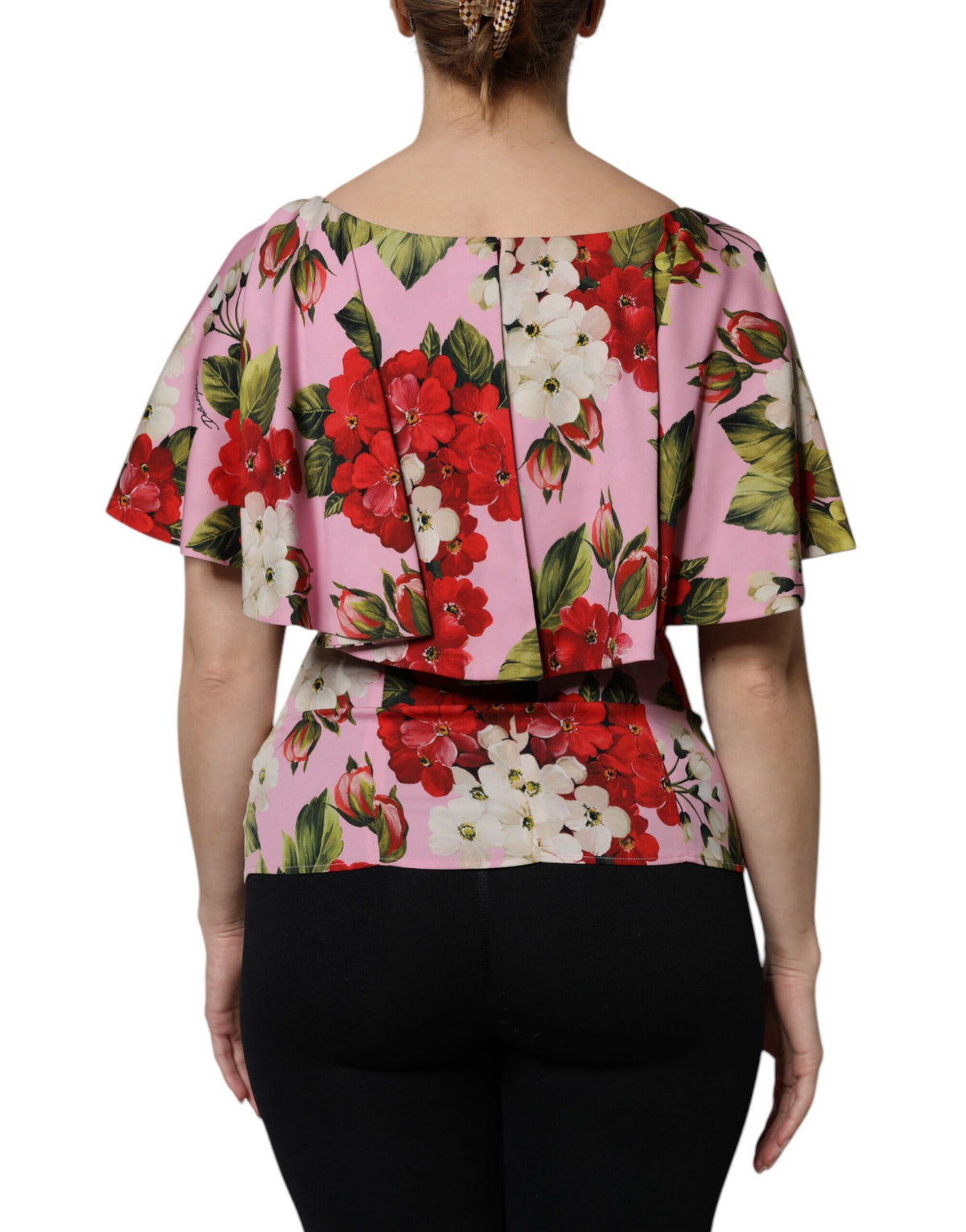 Elevate your elegance with the Dolce & Gabbana Pink Floral Silk Short Sleeves Blouse, a masterpiece of Italian craftsmanship that embodies timeless femininity and luxury.