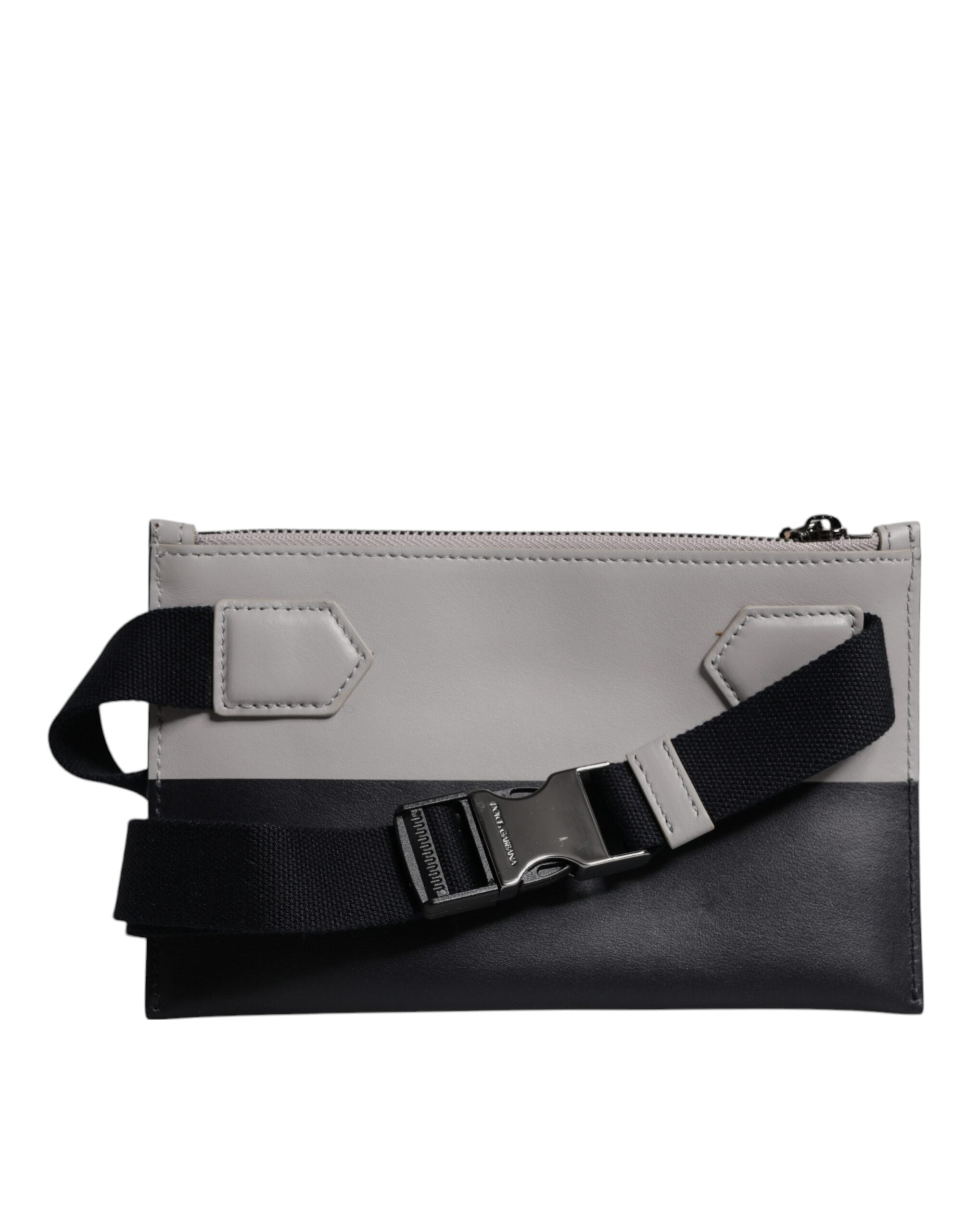 Discover the Dolce & Gabbana Black White Leather Logo Embossed Crossbody Bag, a masterpiece of Italian craftsmanship that elevates your style with luxurious elegance.