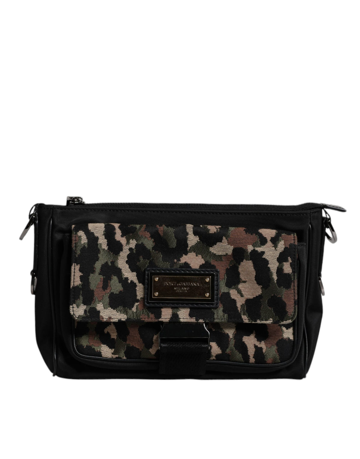 Indulge in the exquisite Dolce & Gabbana Multicolor Leopard Jacquard Crossbody Bag, a masterpiece of Italian craftsmanship that elevates your style with luxurious elegance.