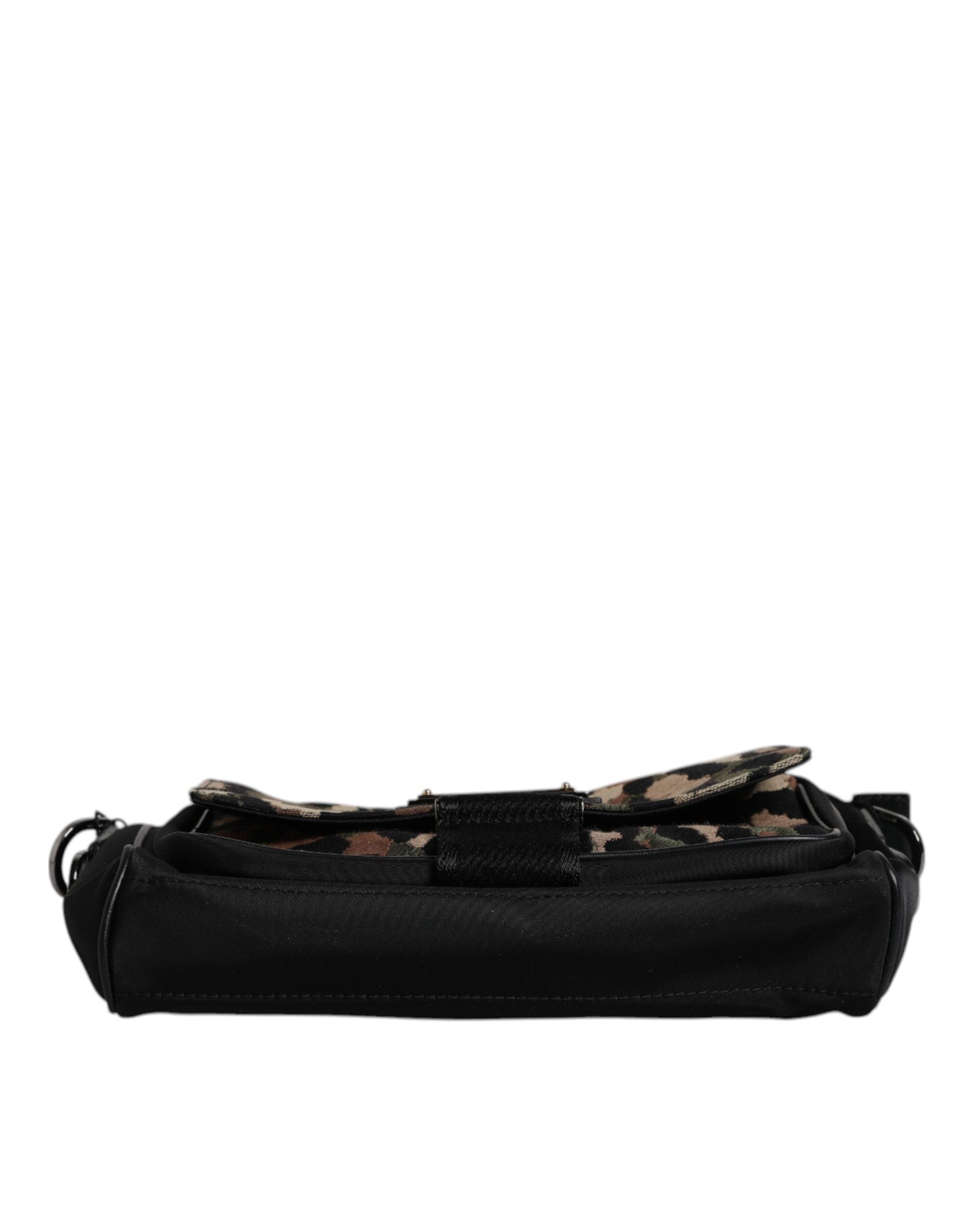 Indulge in the exquisite Dolce & Gabbana Multicolor Leopard Jacquard Crossbody Bag, a testament to Italian craftsmanship and luxurious materials, perfect for elevating any ensemble.