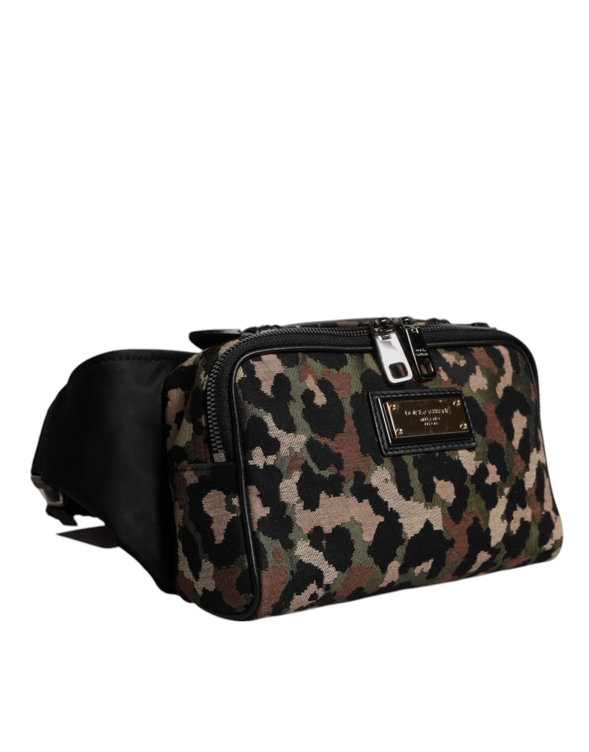 Elevate your style with the Dolce & Gabbana Multicolor Leopard DG Logo Belt Waist Fanny Pack Bag, a luxurious blend of exquisite materials and Italian craftsmanship, perfect for the discerning individual.