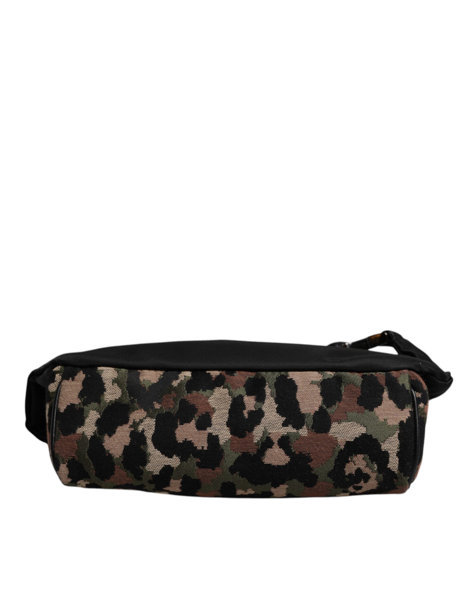 Dolce & Gabbana Multicolor Leopard DG Logo Belt Waist Fanny Pack Bag
