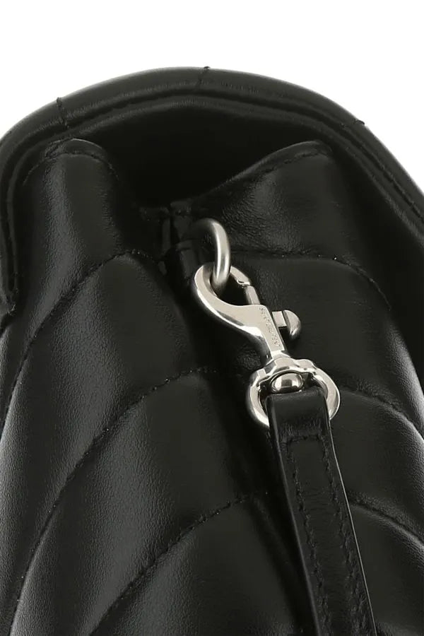 Saint Laurent Black Leather Toy Loulou Crossbody Bag - DEA STILOSA MILANO