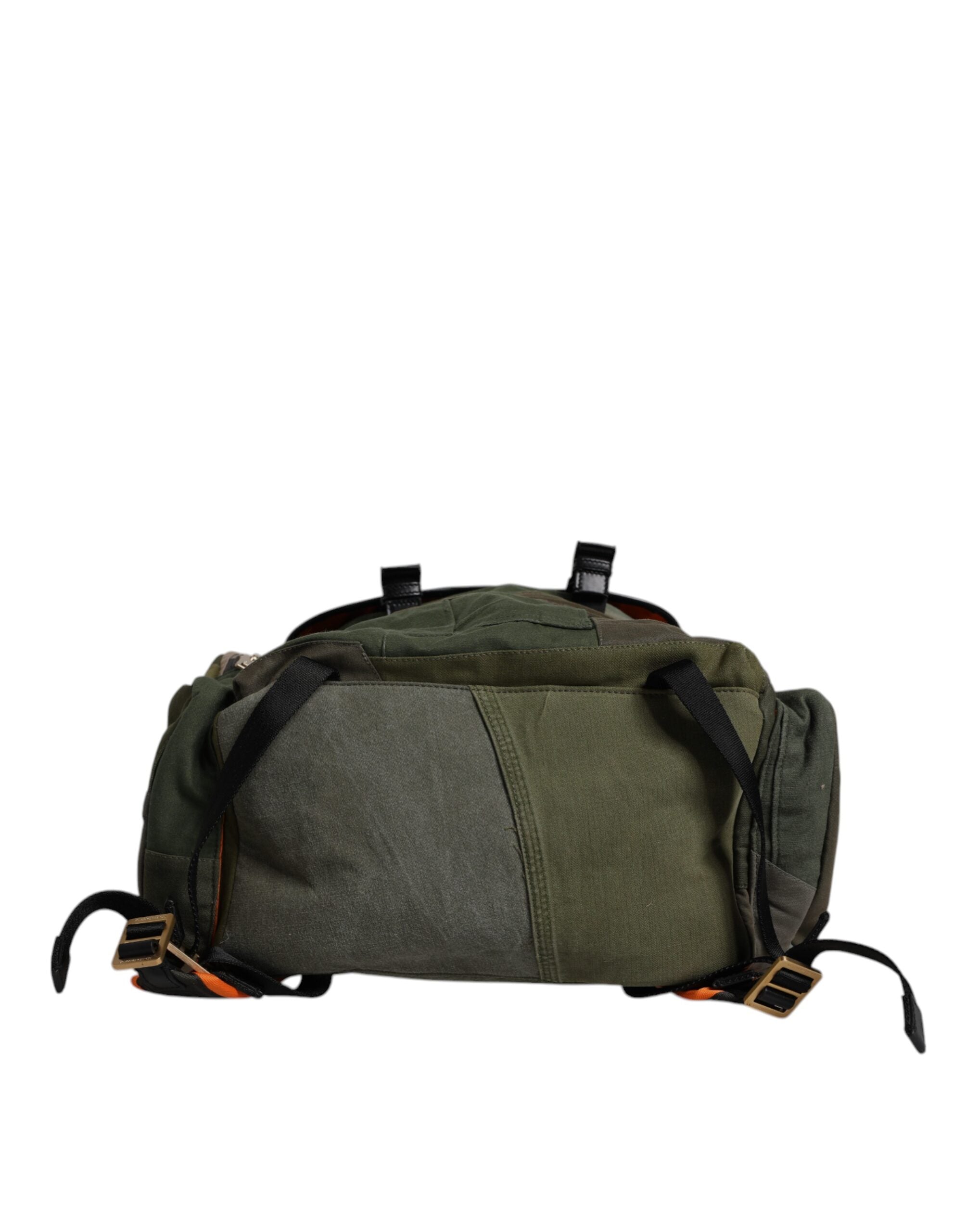 Dolce & Gabbana Military Green Patchwork Travel Backpack - Luxury