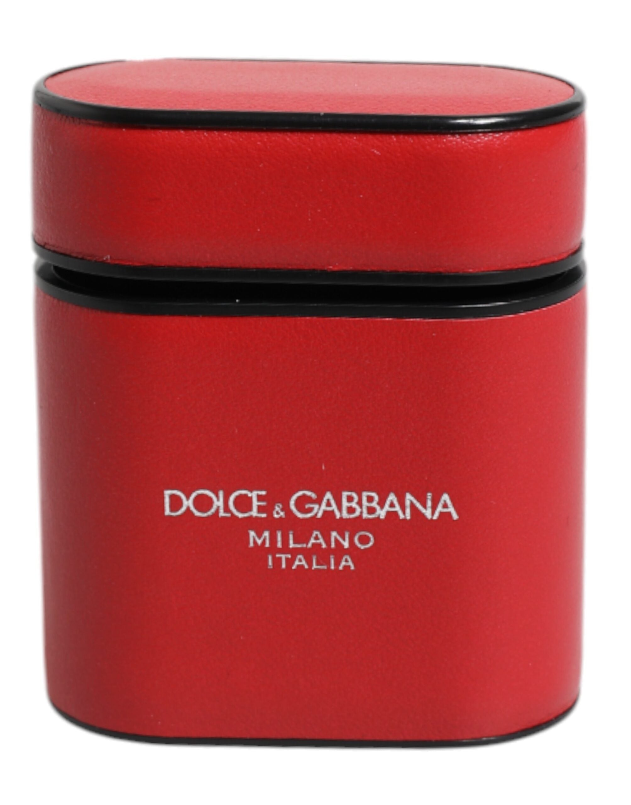Indulge in the exquisite Dolce & Gabbana Red Calfskin Leather Airpods Case, a symbol of Italian craftsmanship that elevates your accessory game with timeless elegance.