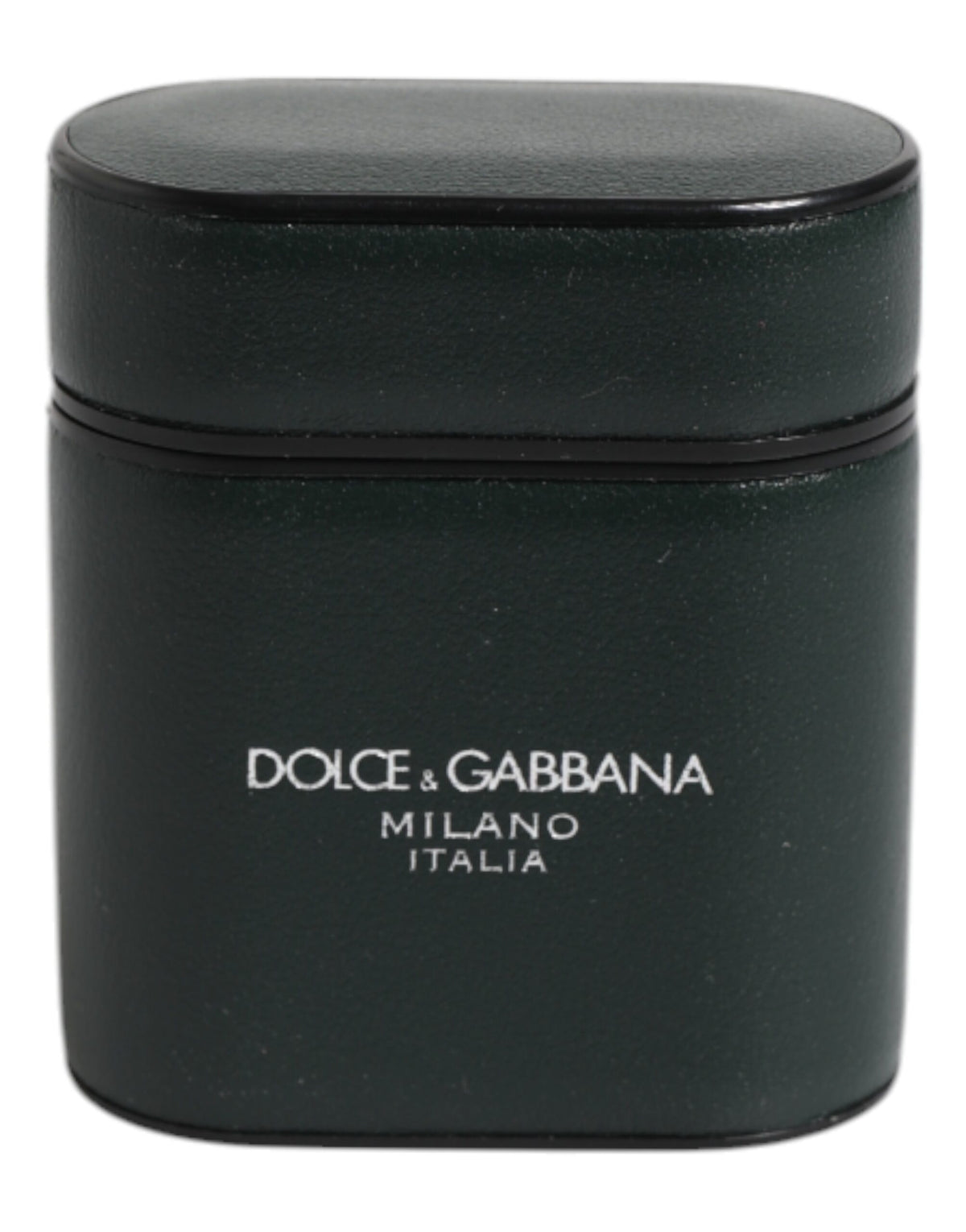 Indulge in the exquisite Dolce & Gabbana Green Calfskin Leather Airpods Case, a testament to Italian craftsmanship that elevates your style with timeless luxury.