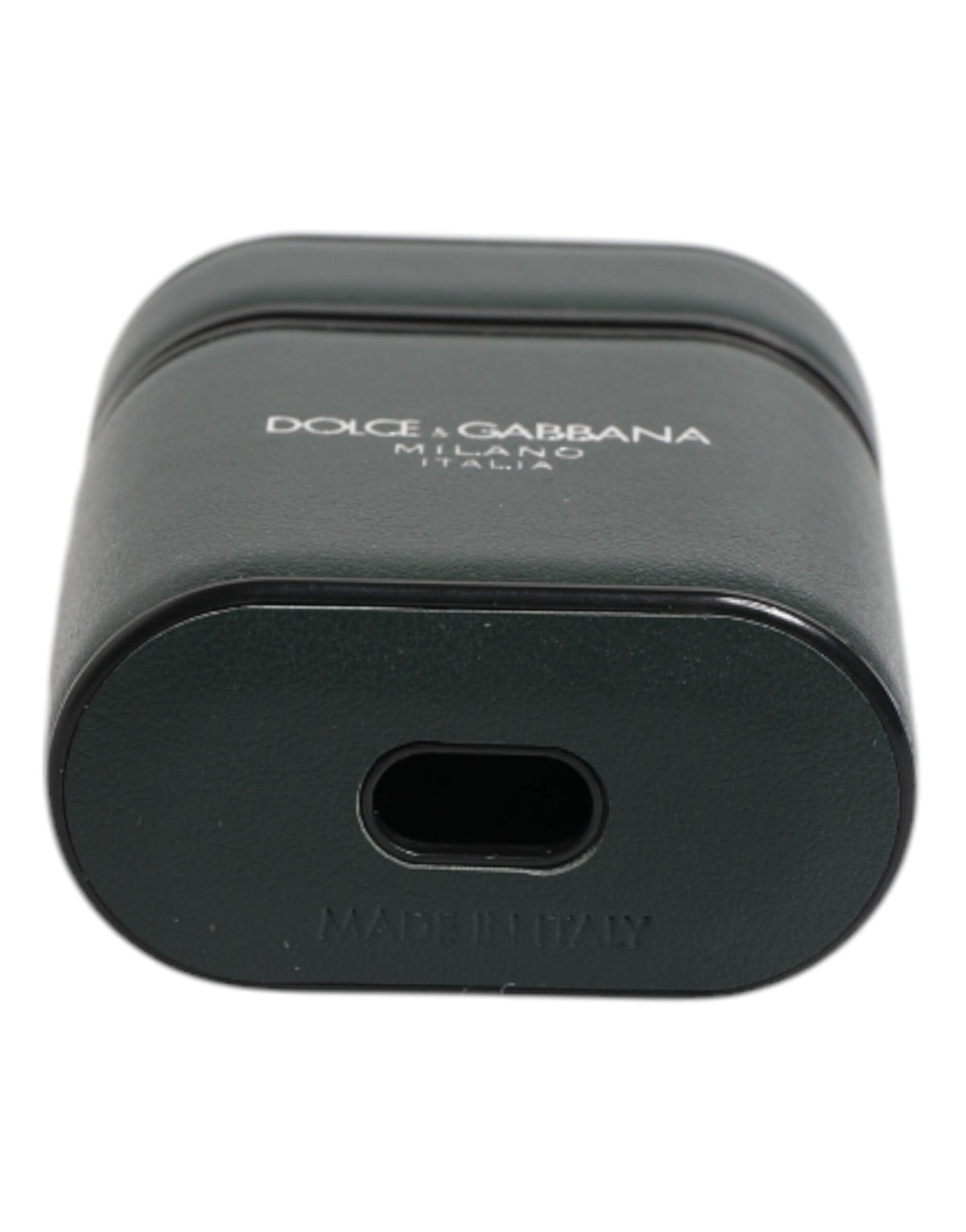 Indulge in the exquisite Dolce & Gabbana Green Calfskin Leather Airpods Case, a masterpiece of Italian craftsmanship that elevates your style with timeless luxury.