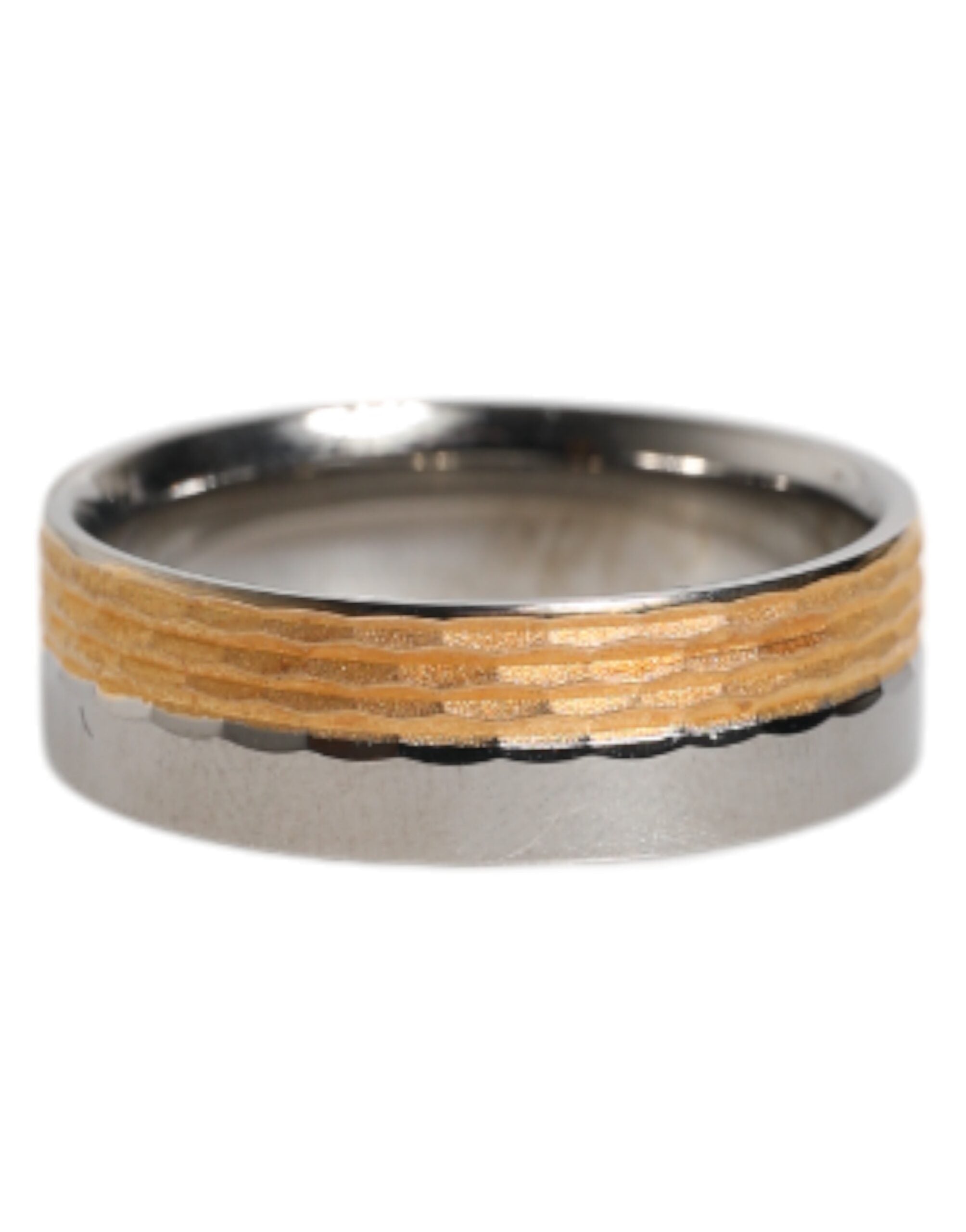 Dolce & Gabbana Gold Silver Tone DG Logo Ring - Timeless Luxury