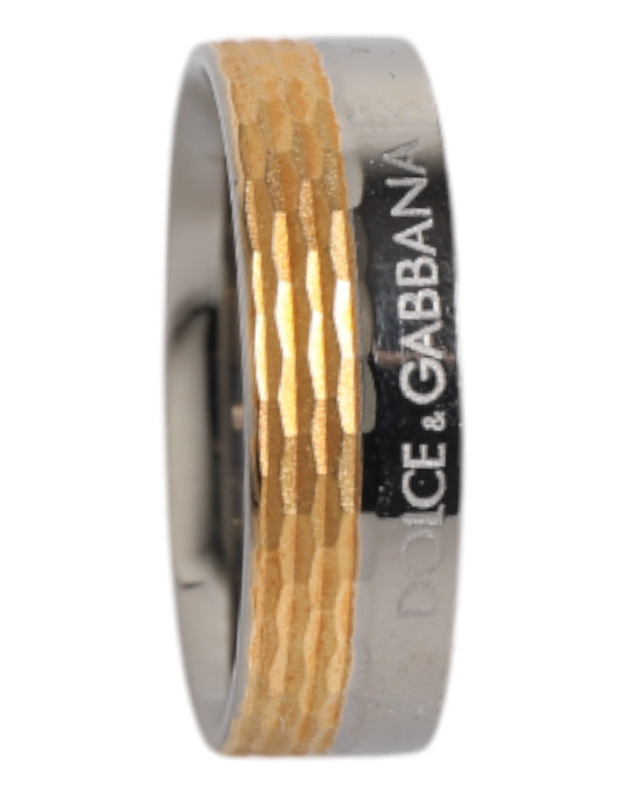 Dolce & Gabbana Gold Silver Tone DG Logo Ring - Artisanal Luxury