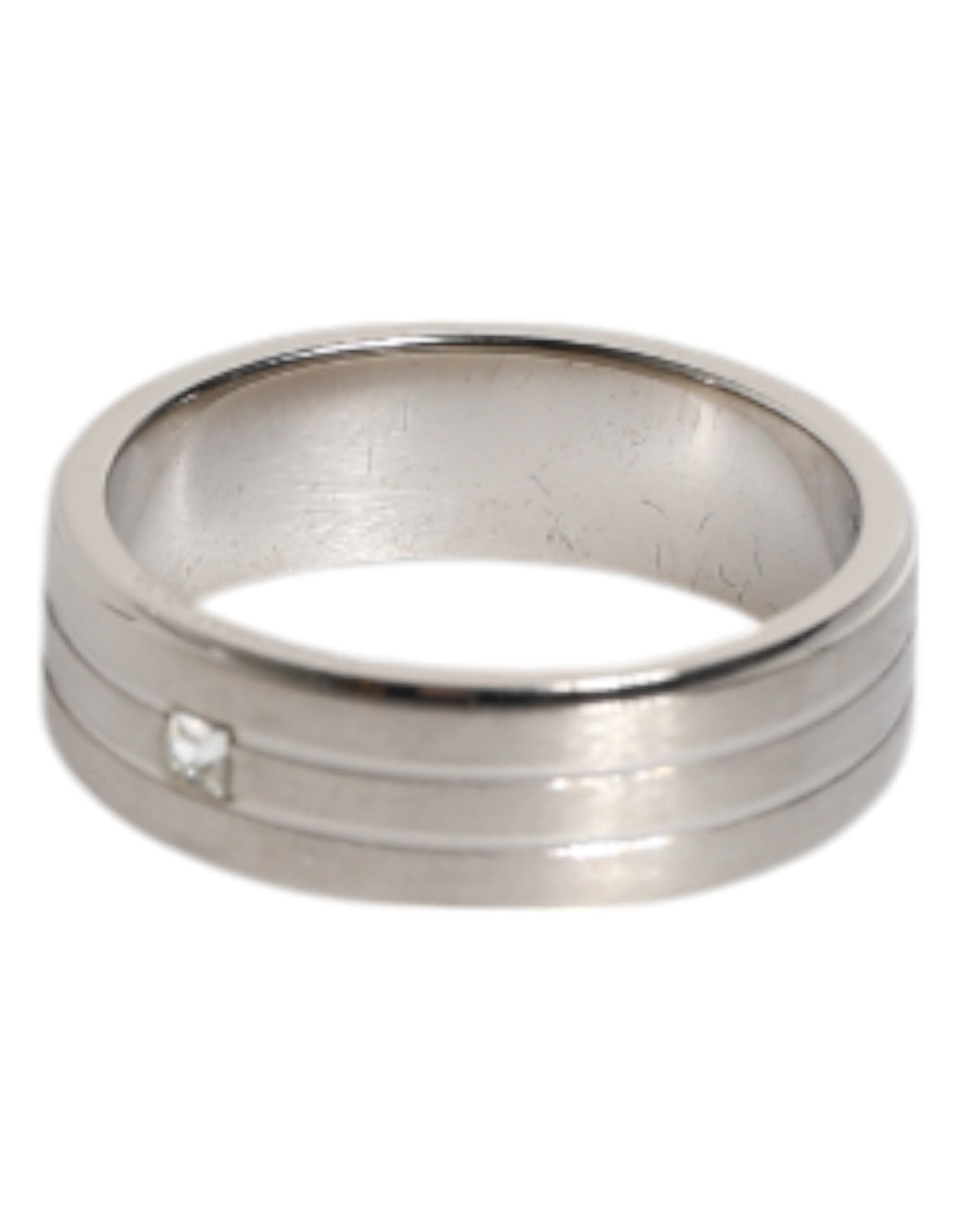 Dolce & Gabbana Silver Tone Brass DG Logo Ring - Artisanal Luxury