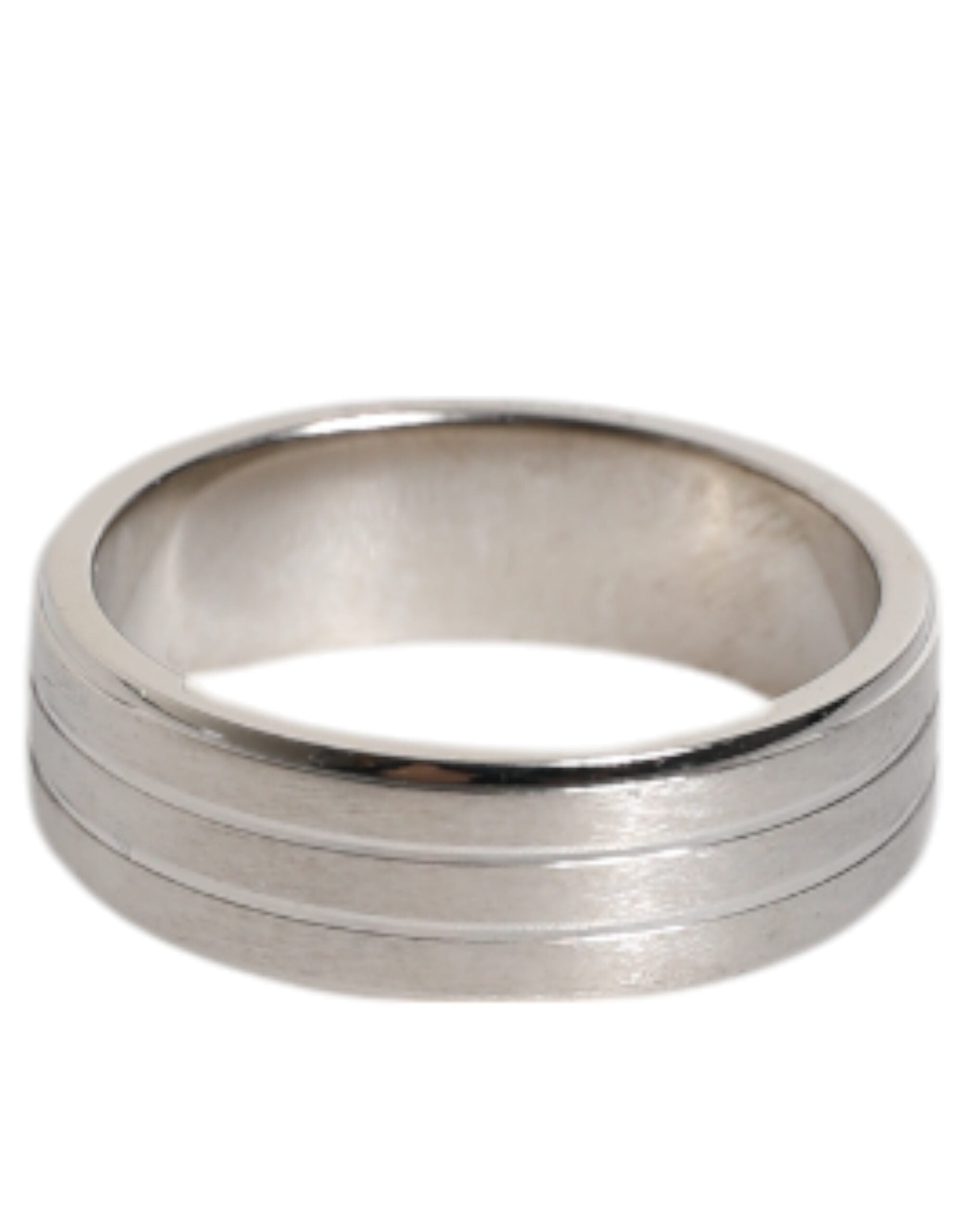 Dolce & Gabbana DG Logo Ring in Silver Tone Brass Luxury